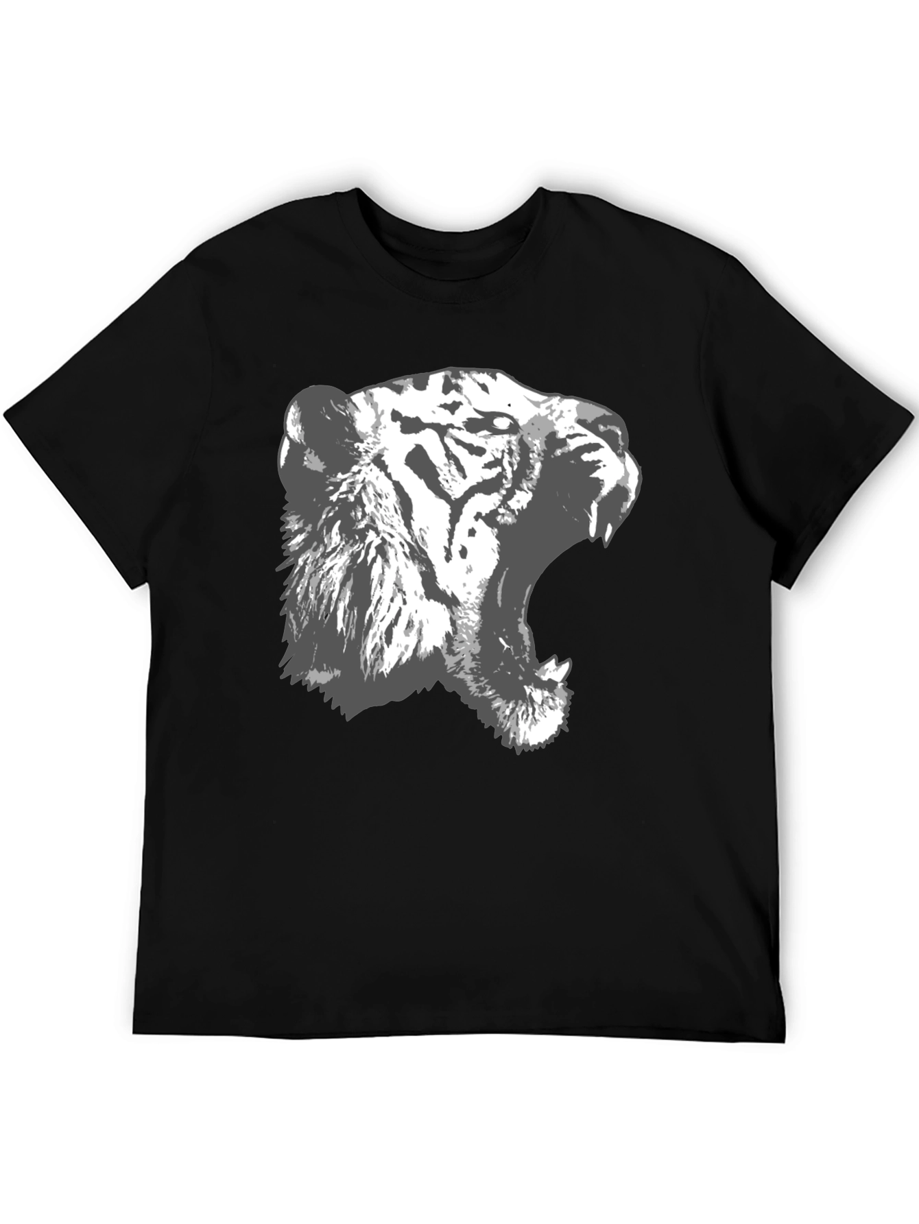 Roaring Tiger Graphic Black T-Shirt