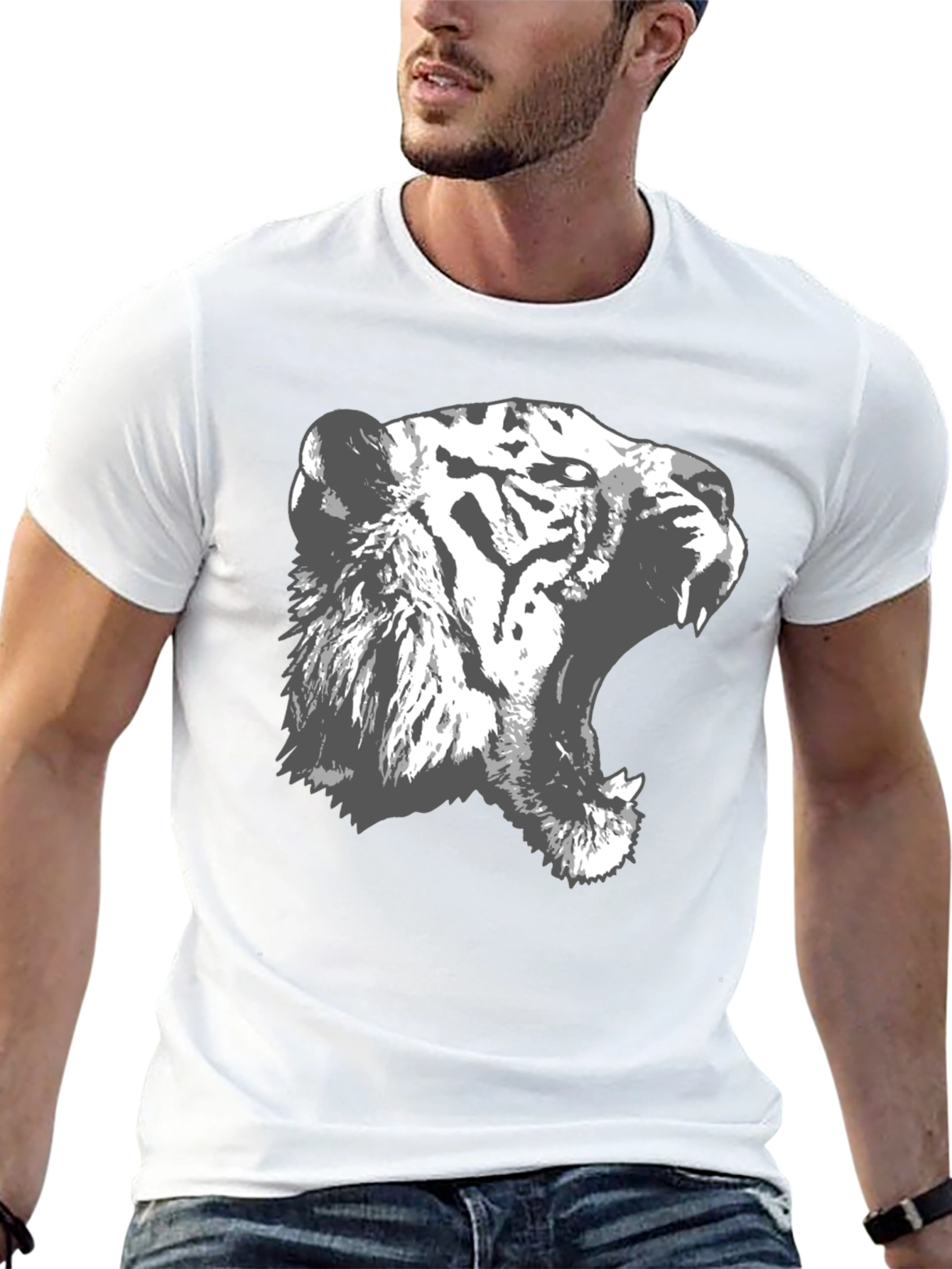 Roaring Tiger Graphic Black T-Shirt