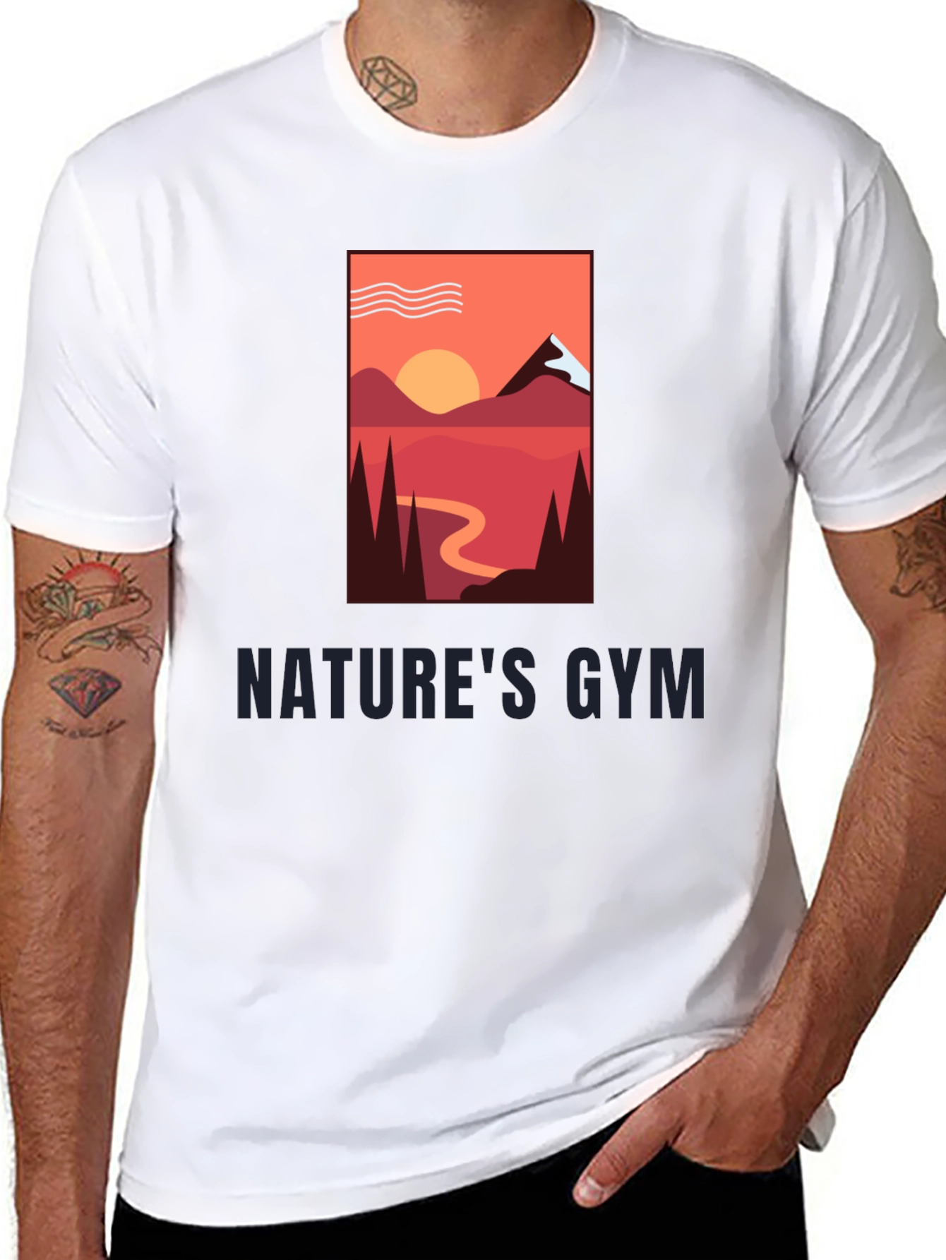 Natures Gym Graphic Tee - Outdoor Adventure Shirt