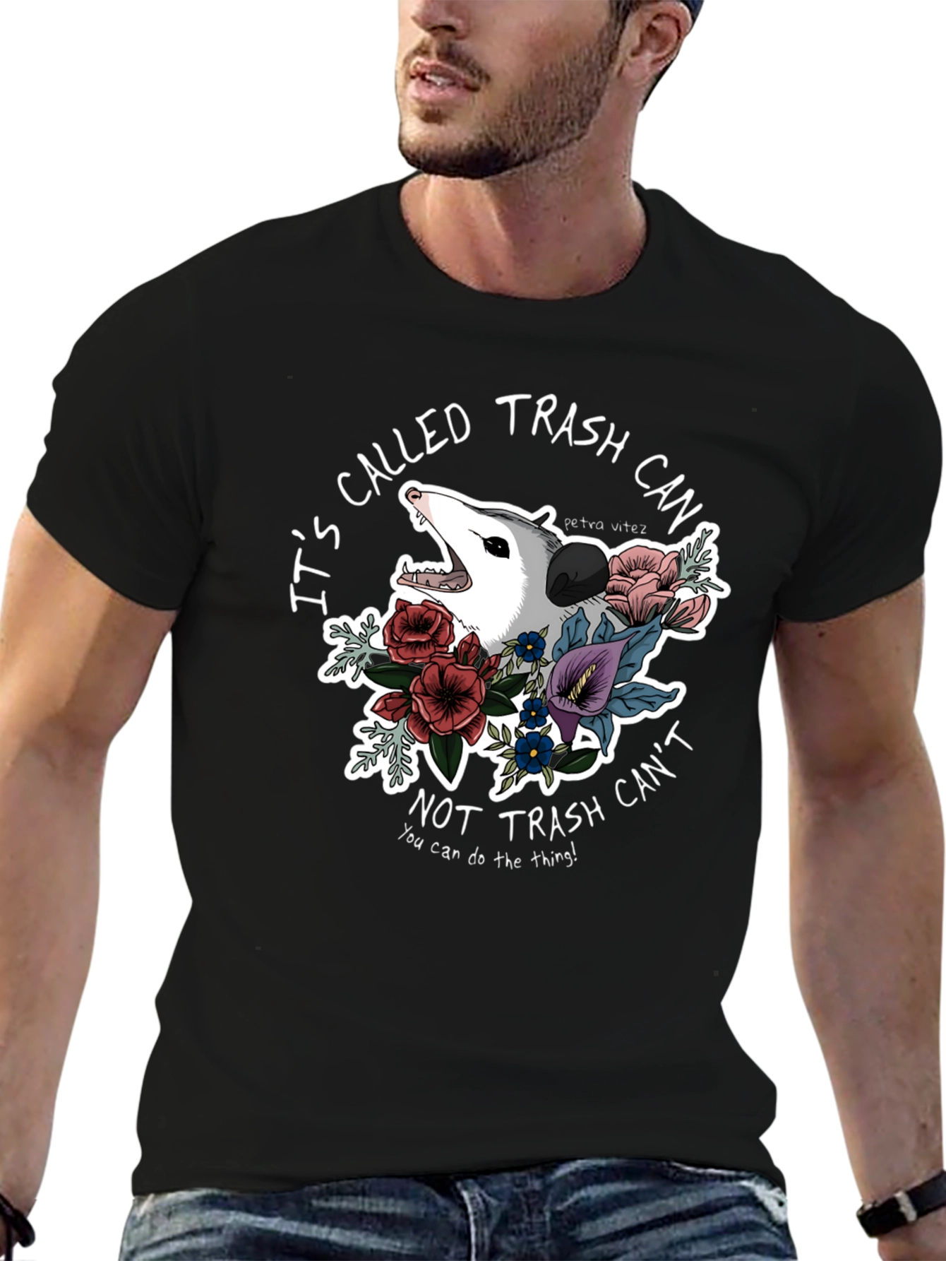 Trash Cant T-Shirt Opossum Graphic Tee