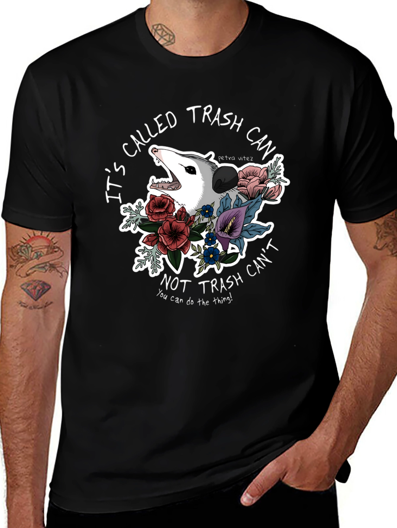 Trash Cant T-Shirt Opossum Graphic Tee