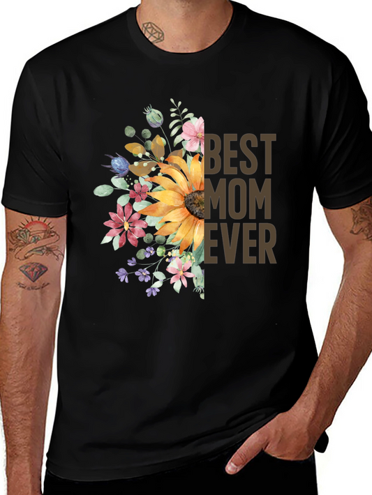 Best Mom Ever Floral Graphic Tee