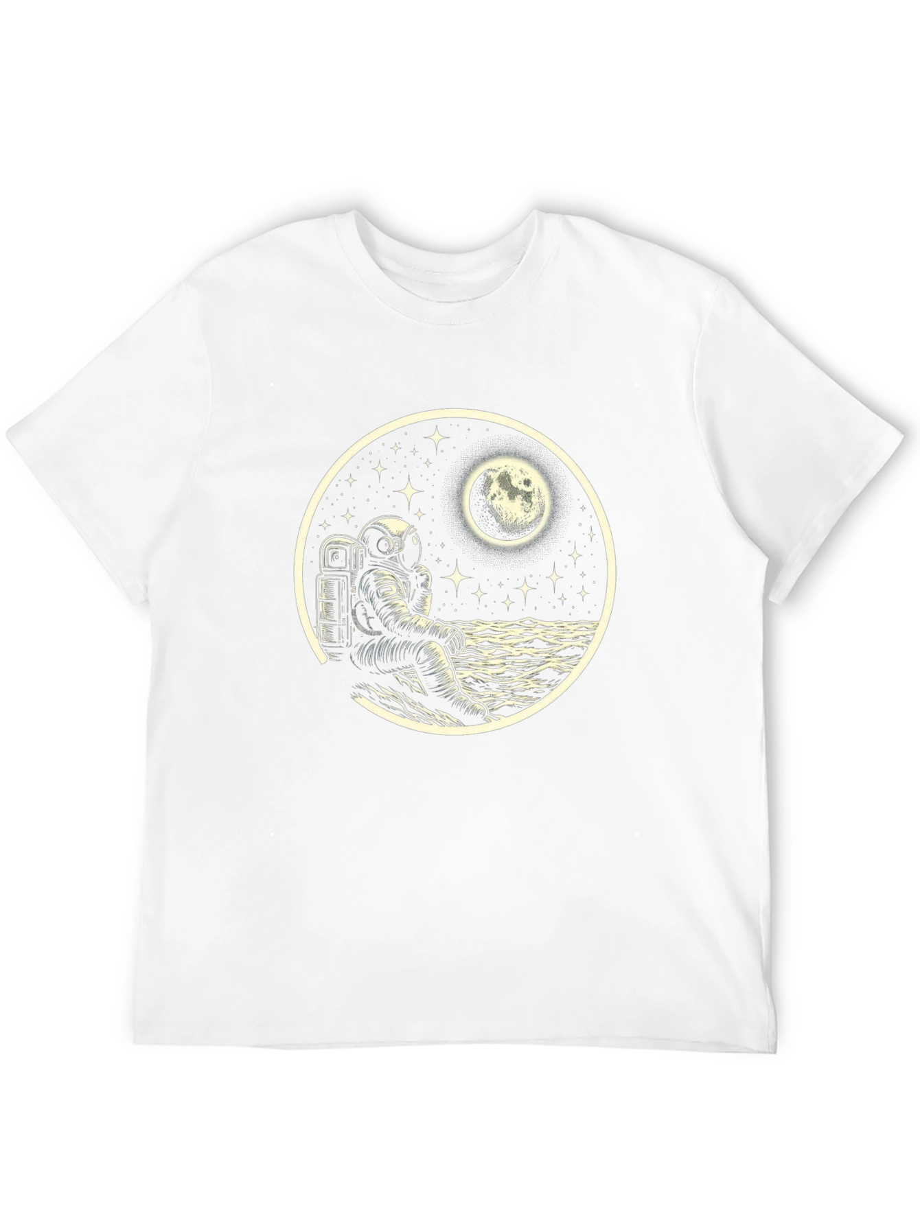 Astronaut Moonscape Black T-Shirt