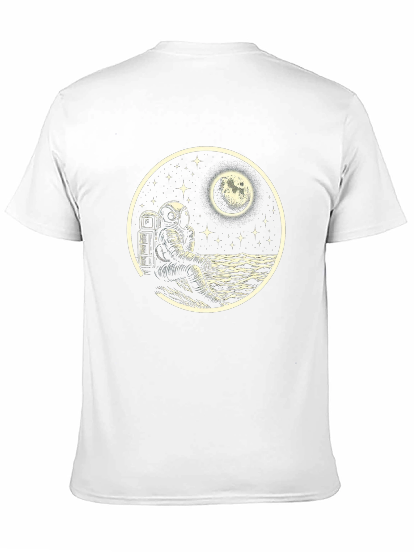 Astronaut Moonscape Black T-Shirt
