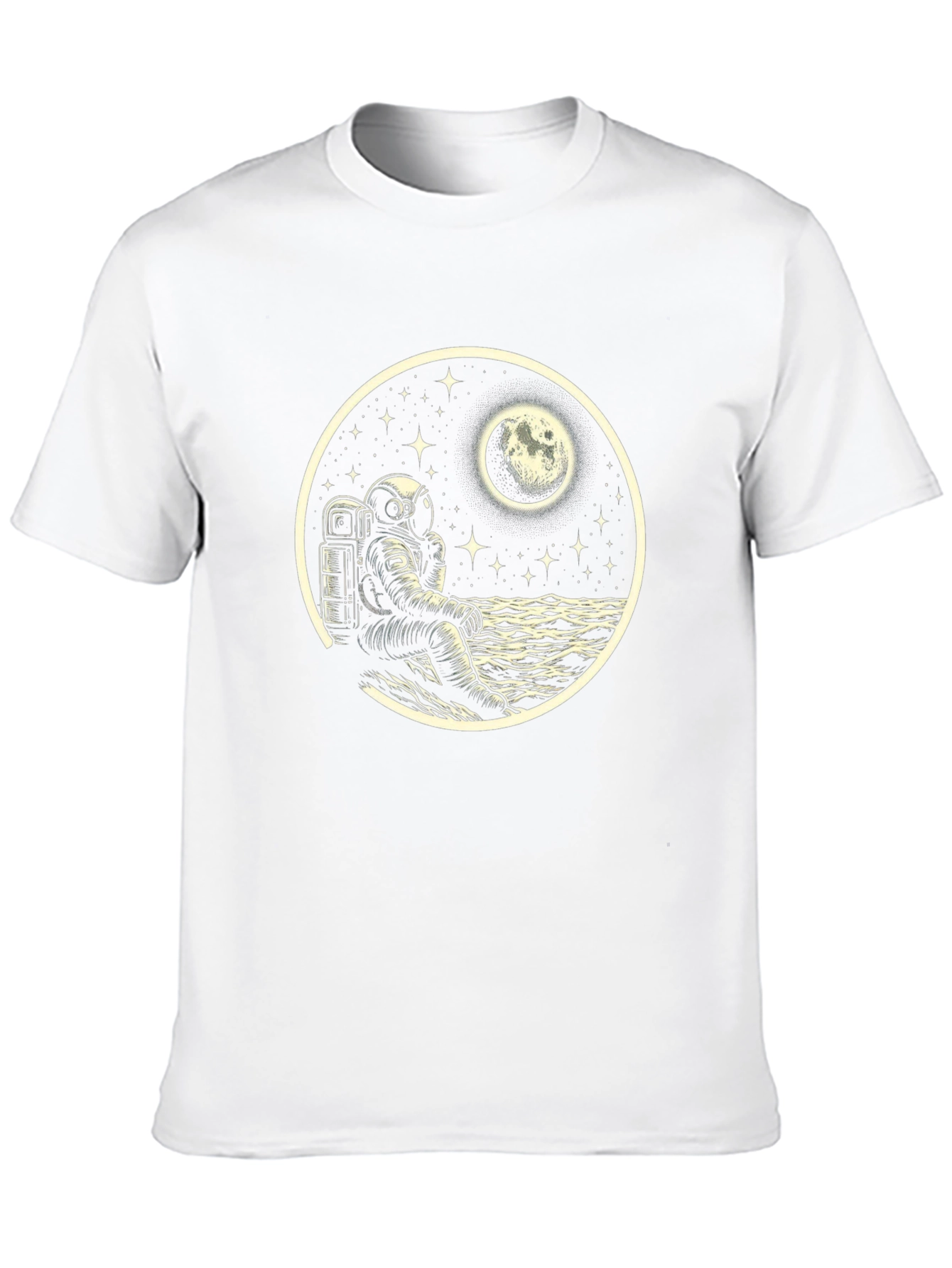 Astronaut Moonscape Black T-Shirt