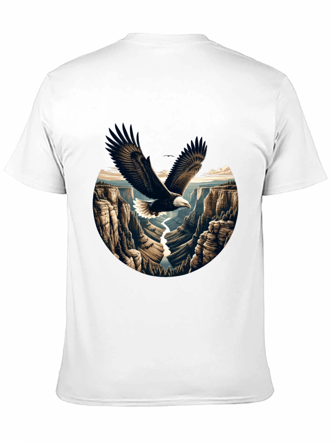 Eagle Canyon Graphic Tee - Black Cotton Blend