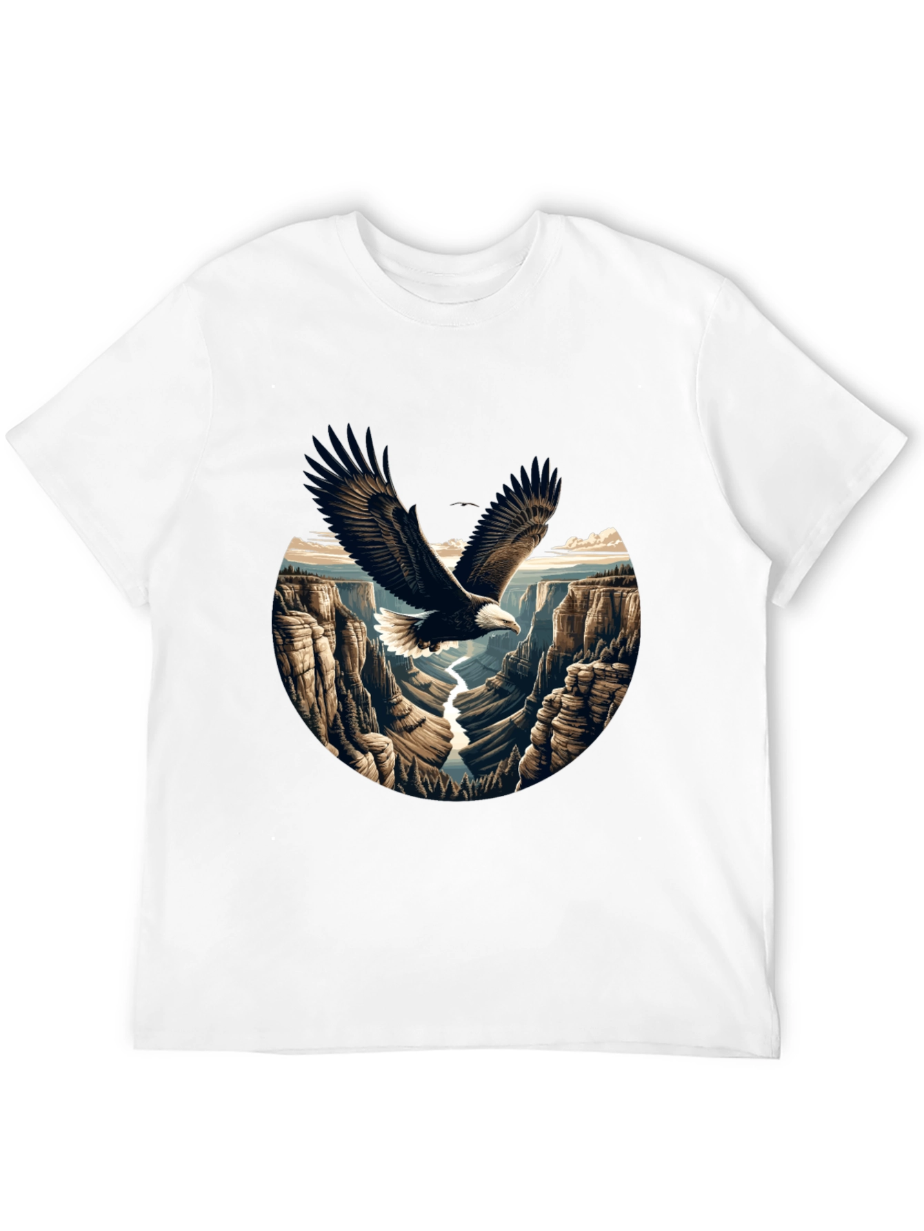 Eagle Canyon Graphic Tee - Black Cotton Blend