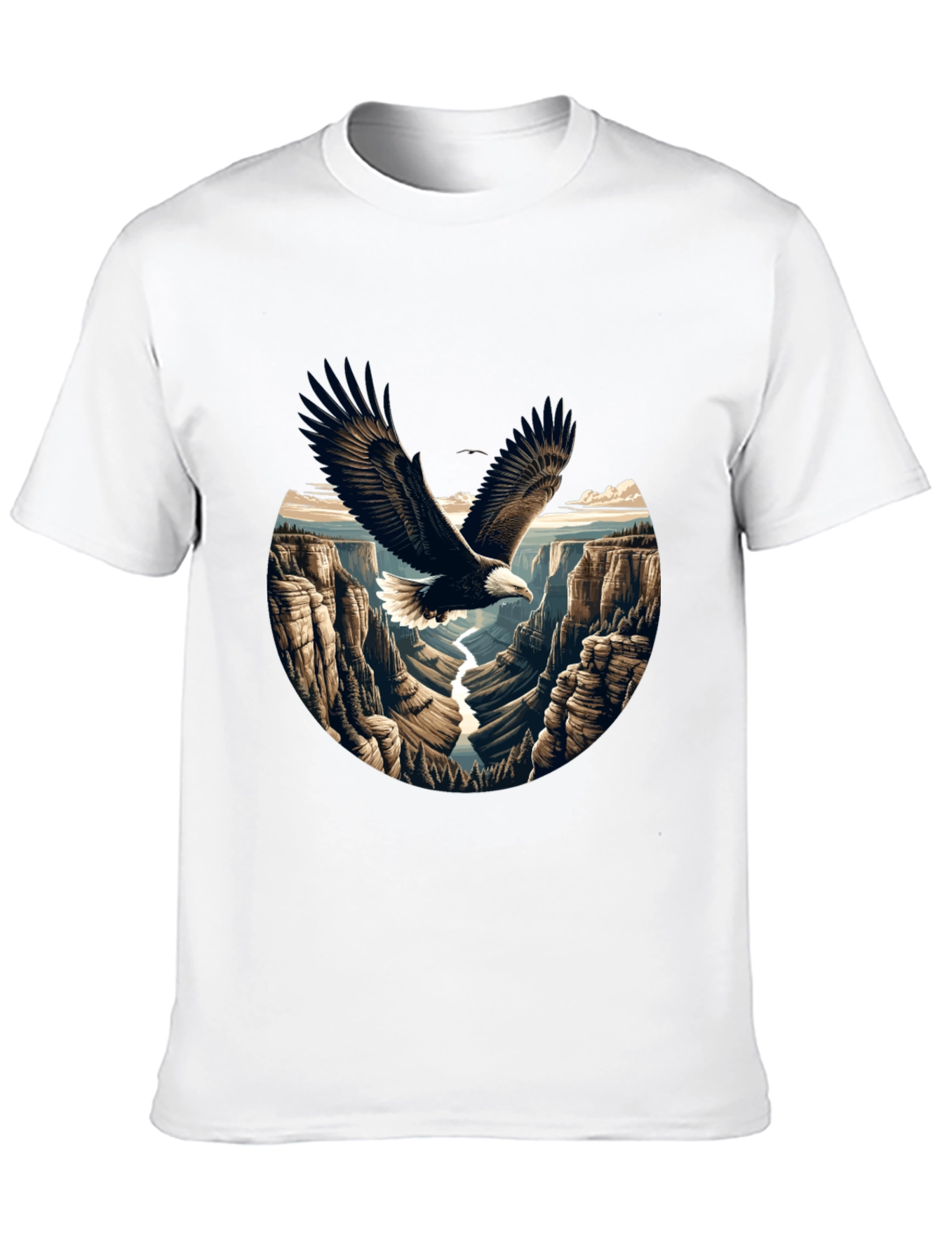 Eagle Canyon Graphic Tee - Black Cotton Blend