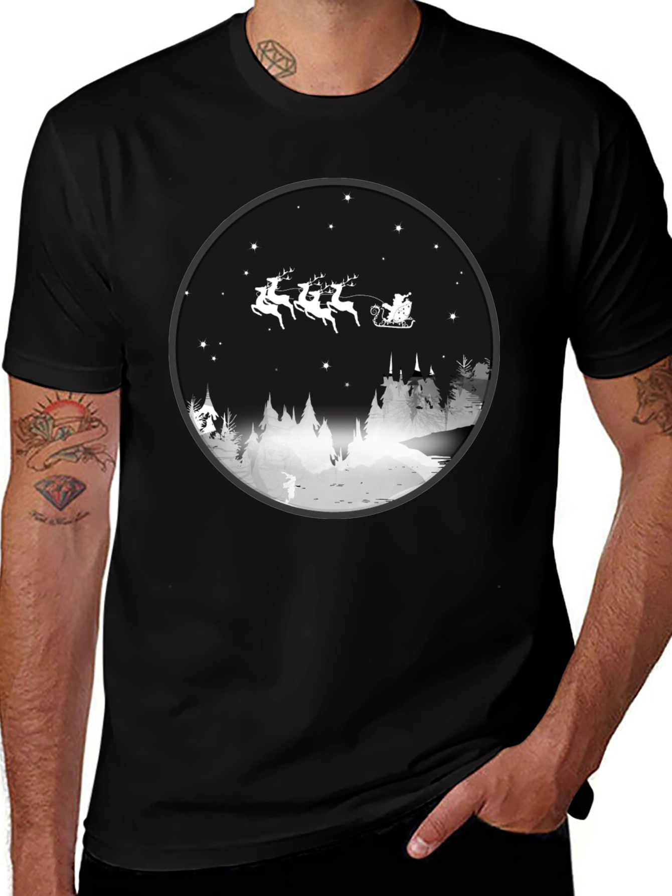 Christmas Santa Sleigh T-Shirt