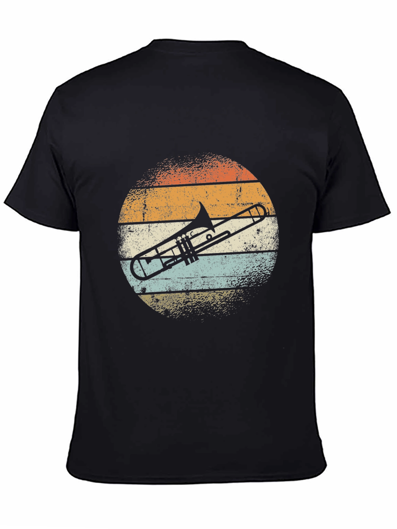Retro Trombone Sunset T-Shirt - Musician Tee