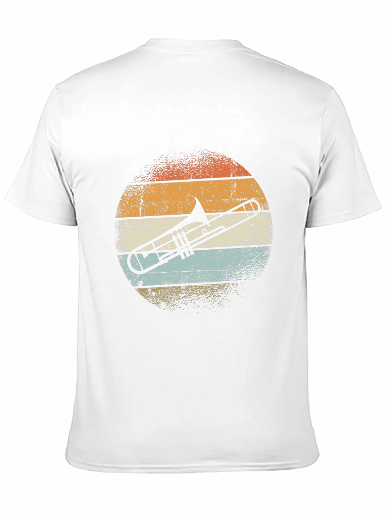 Retro Trombone Sunset T-Shirt - Musician Tee