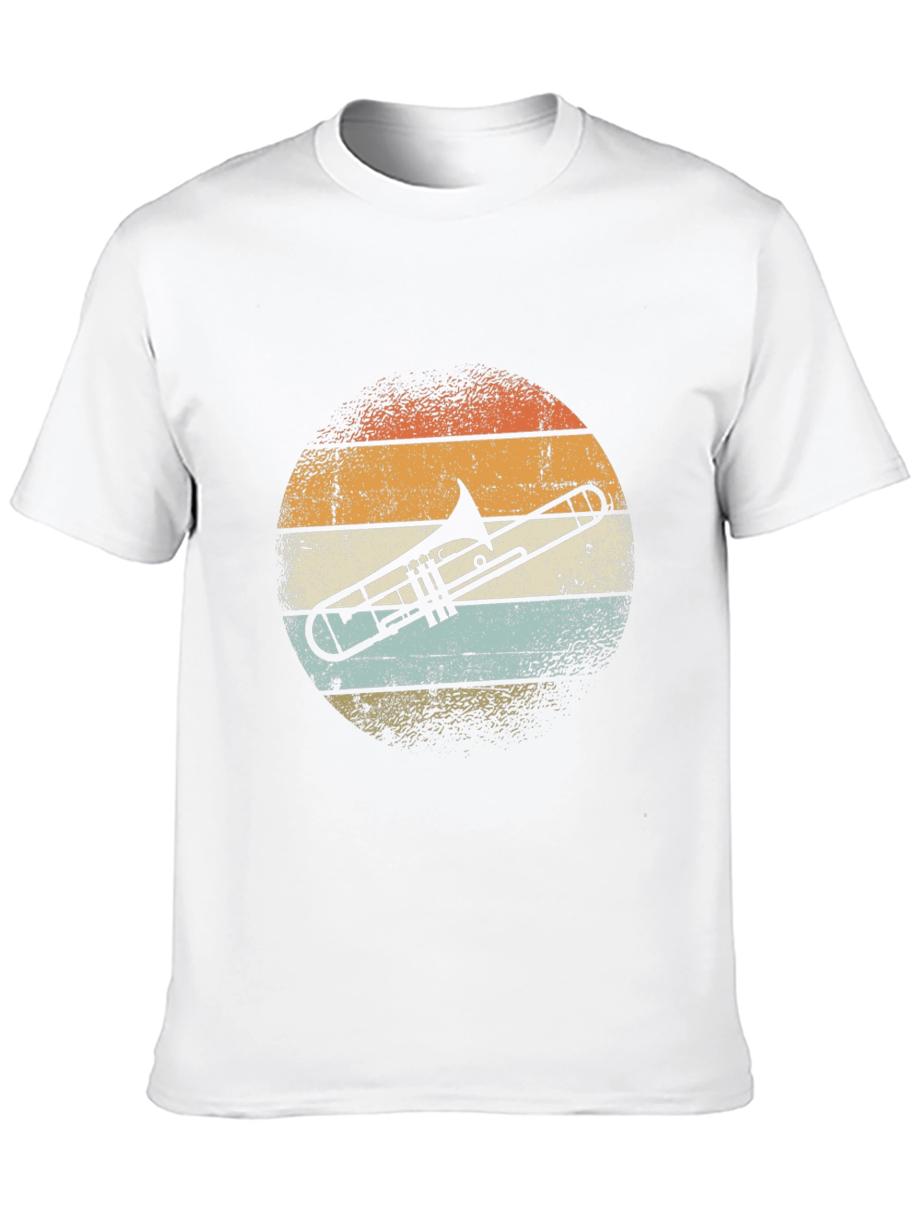 Retro Trombone Sunset T-Shirt - Musician Tee