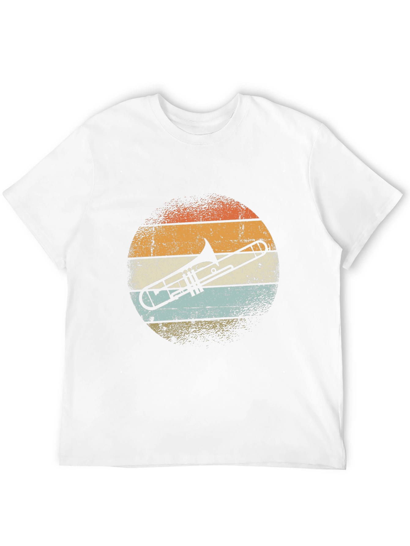 Retro Trombone Sunset T-Shirt - Musician Tee