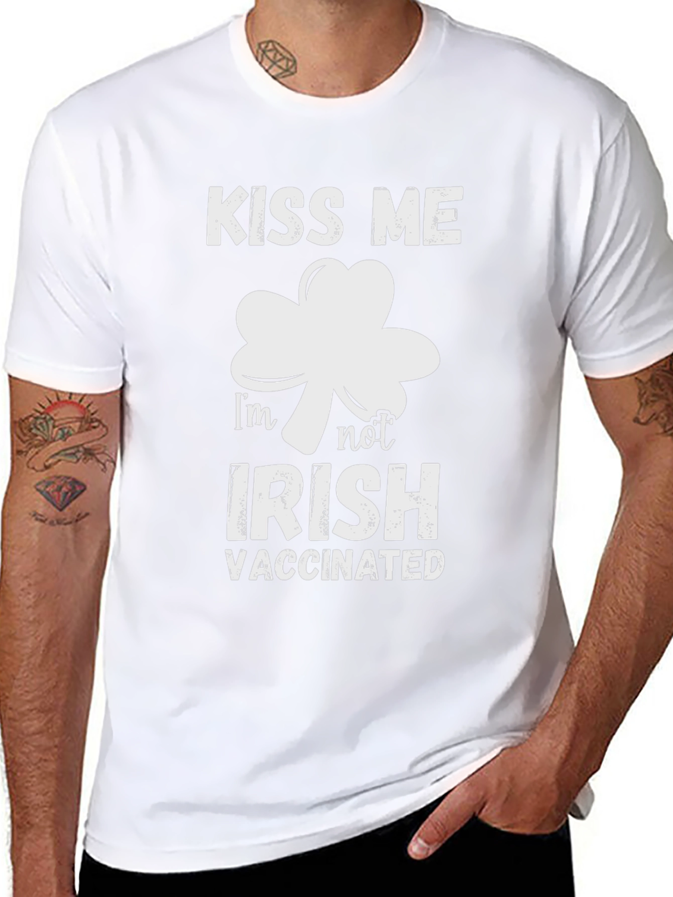 Kiss Me Im Not Irish Vaccinated T-Shirt