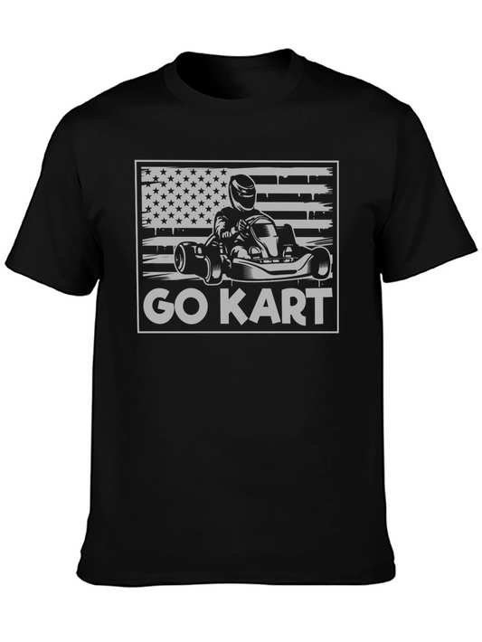 Go Kart USA Flag Graphic Tee
