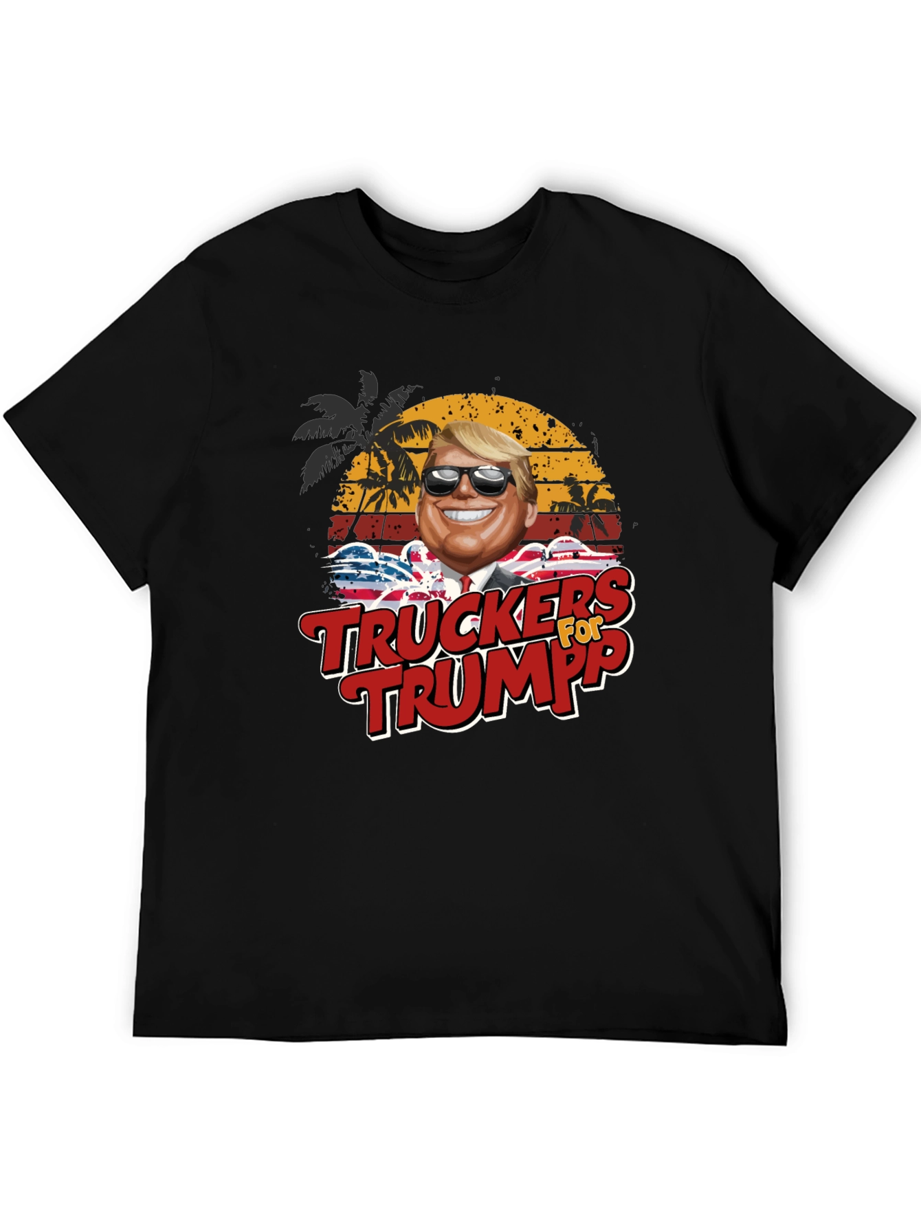 Truckers for Trump Novelty Graphic T-Shirt