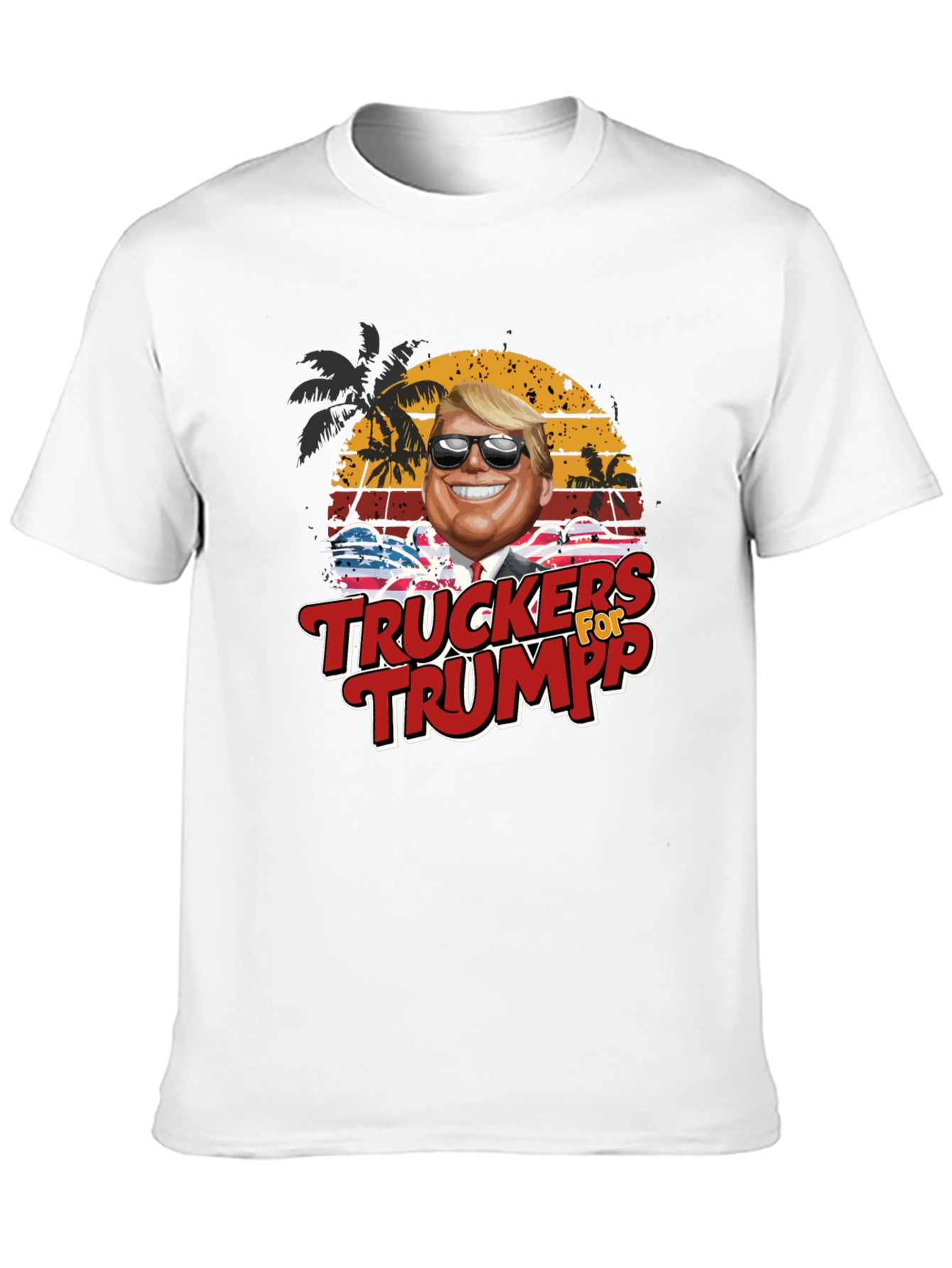 Truckers for Trump Novelty Graphic T-Shirt