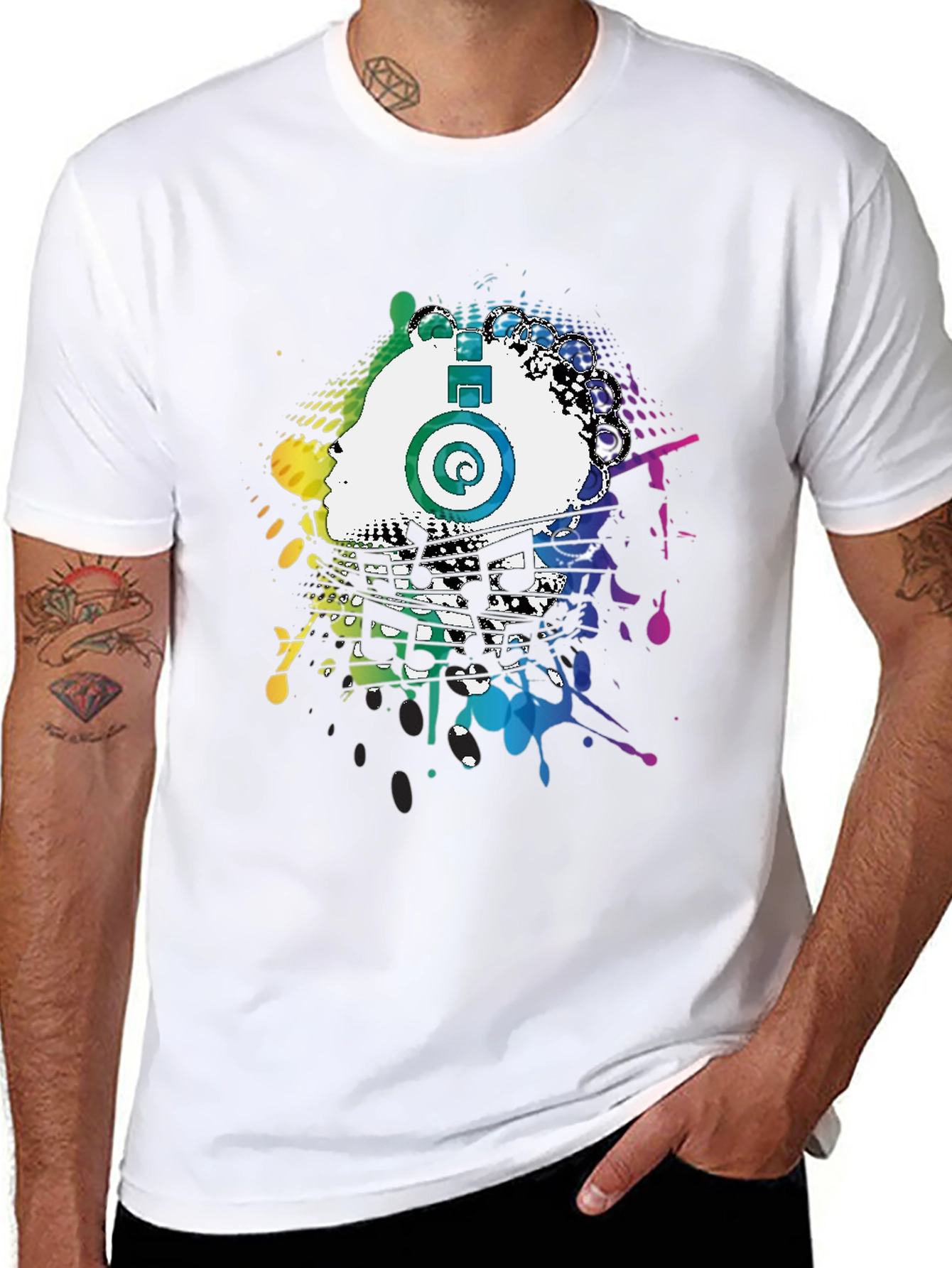 Colorful Music Splash Tee