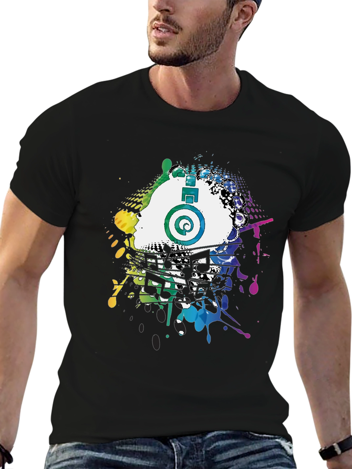 Colorful Music Splash Tee