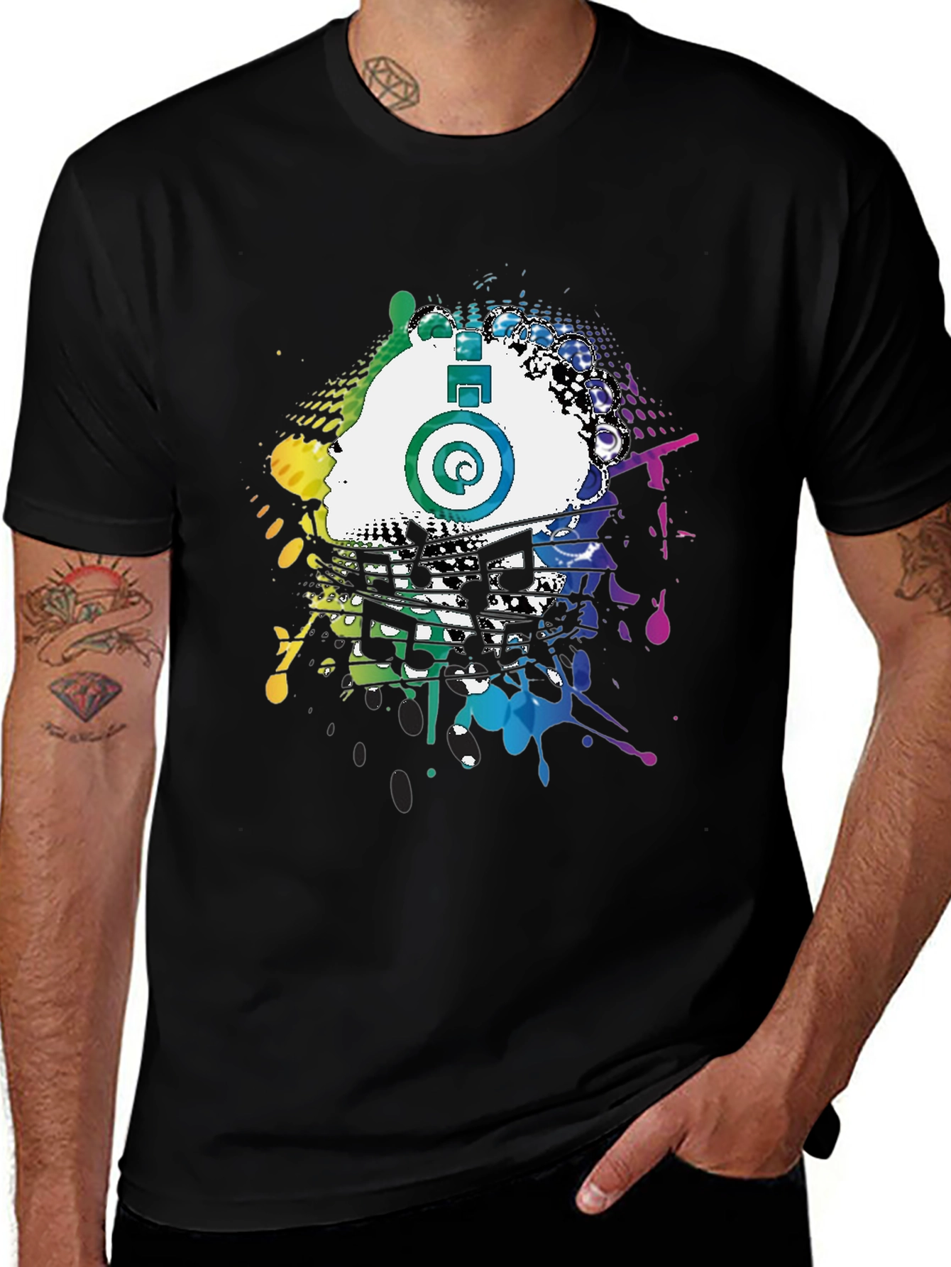 Colorful Music Splash Tee