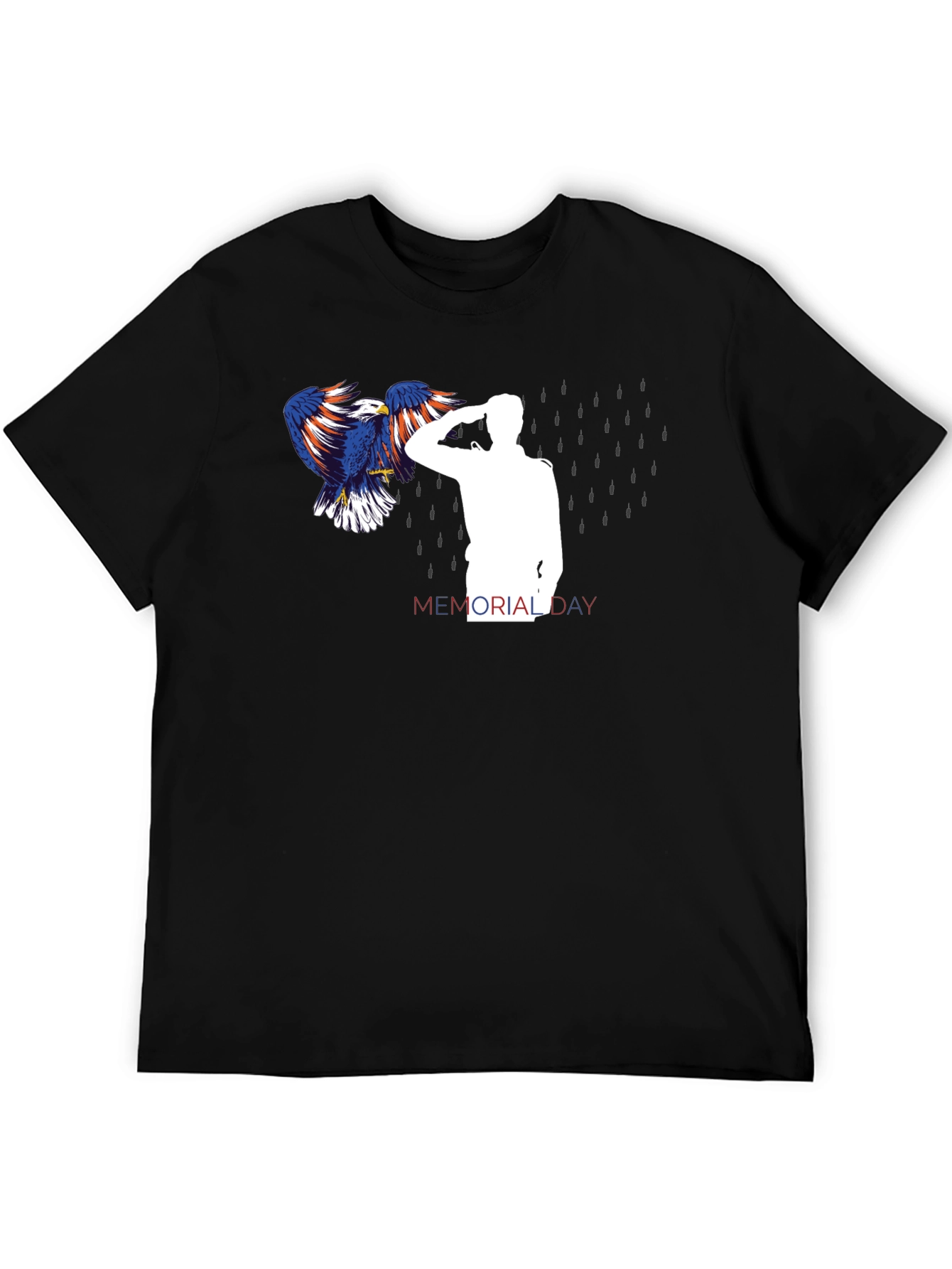 Memorial Day Eagle Graphic T-Shirt