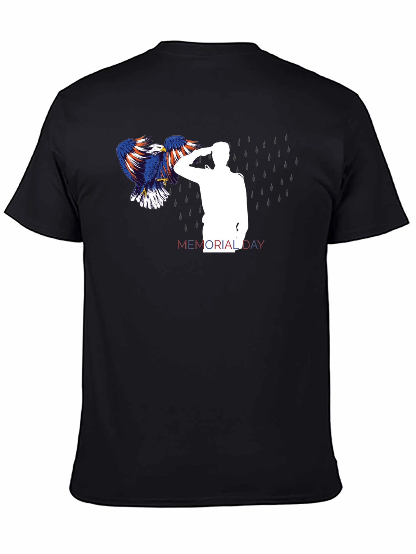 Memorial Day Eagle Graphic T-Shirt