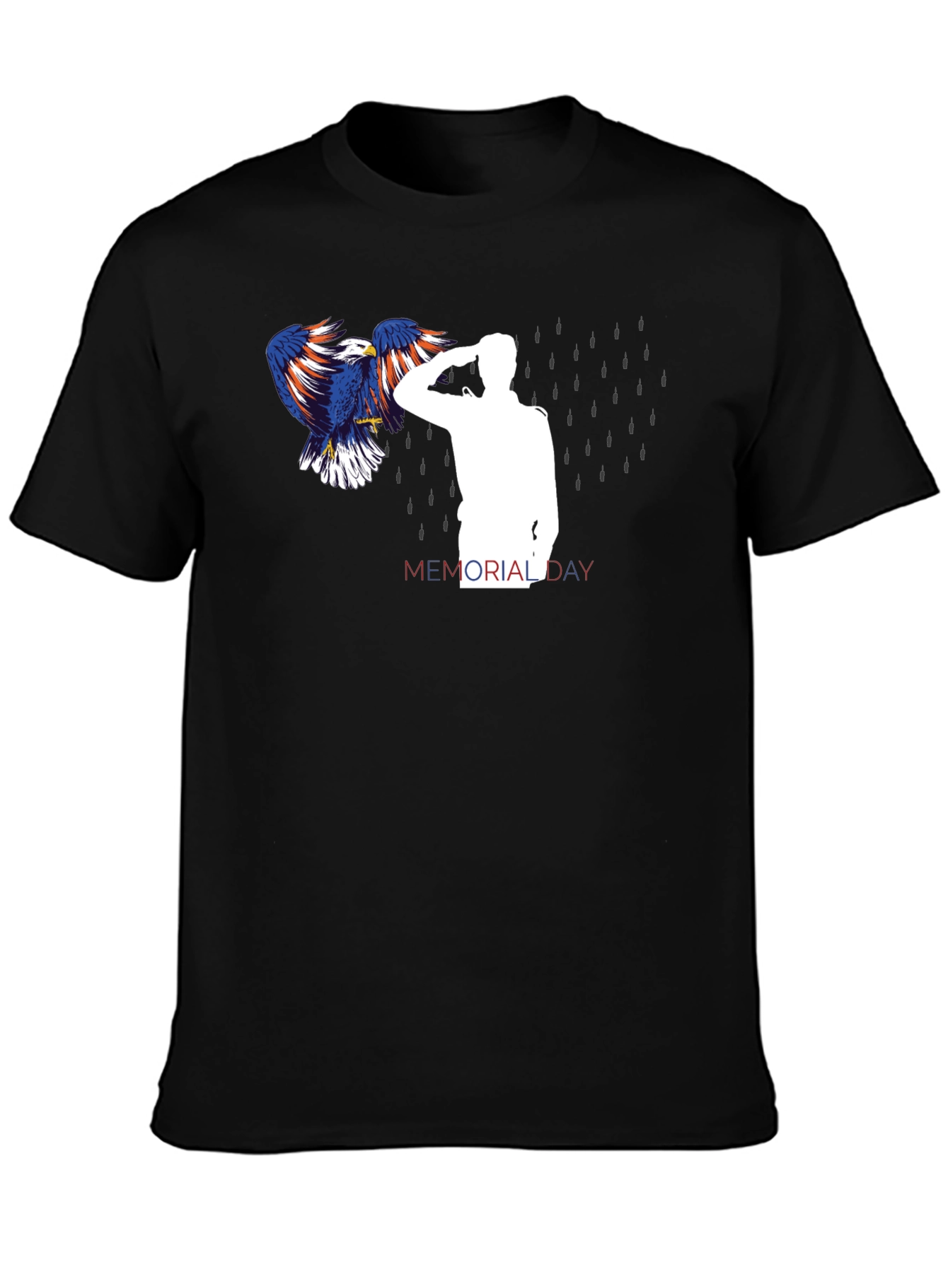 Memorial Day Eagle Graphic T-Shirt