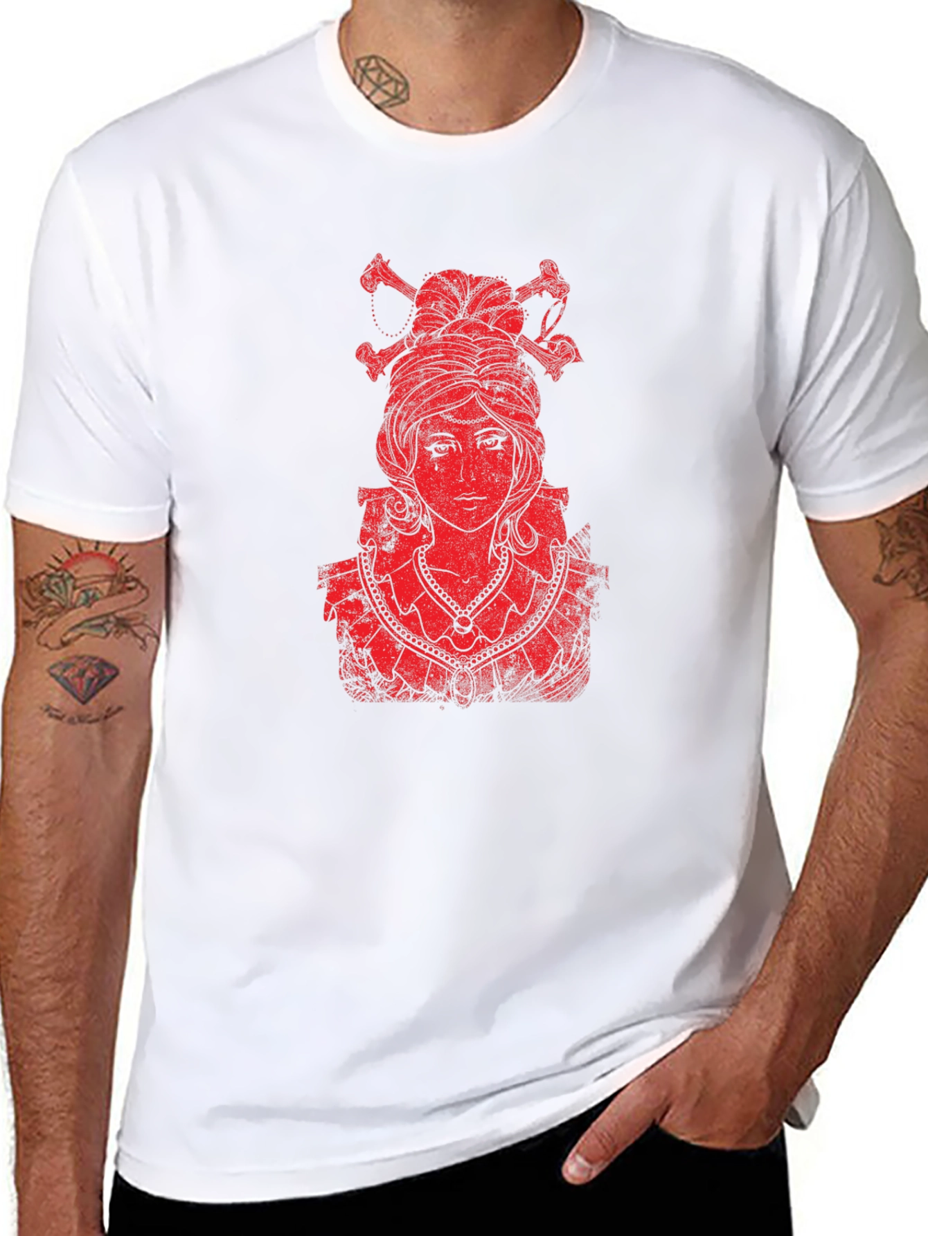 Edgy Red Graphic Tee
