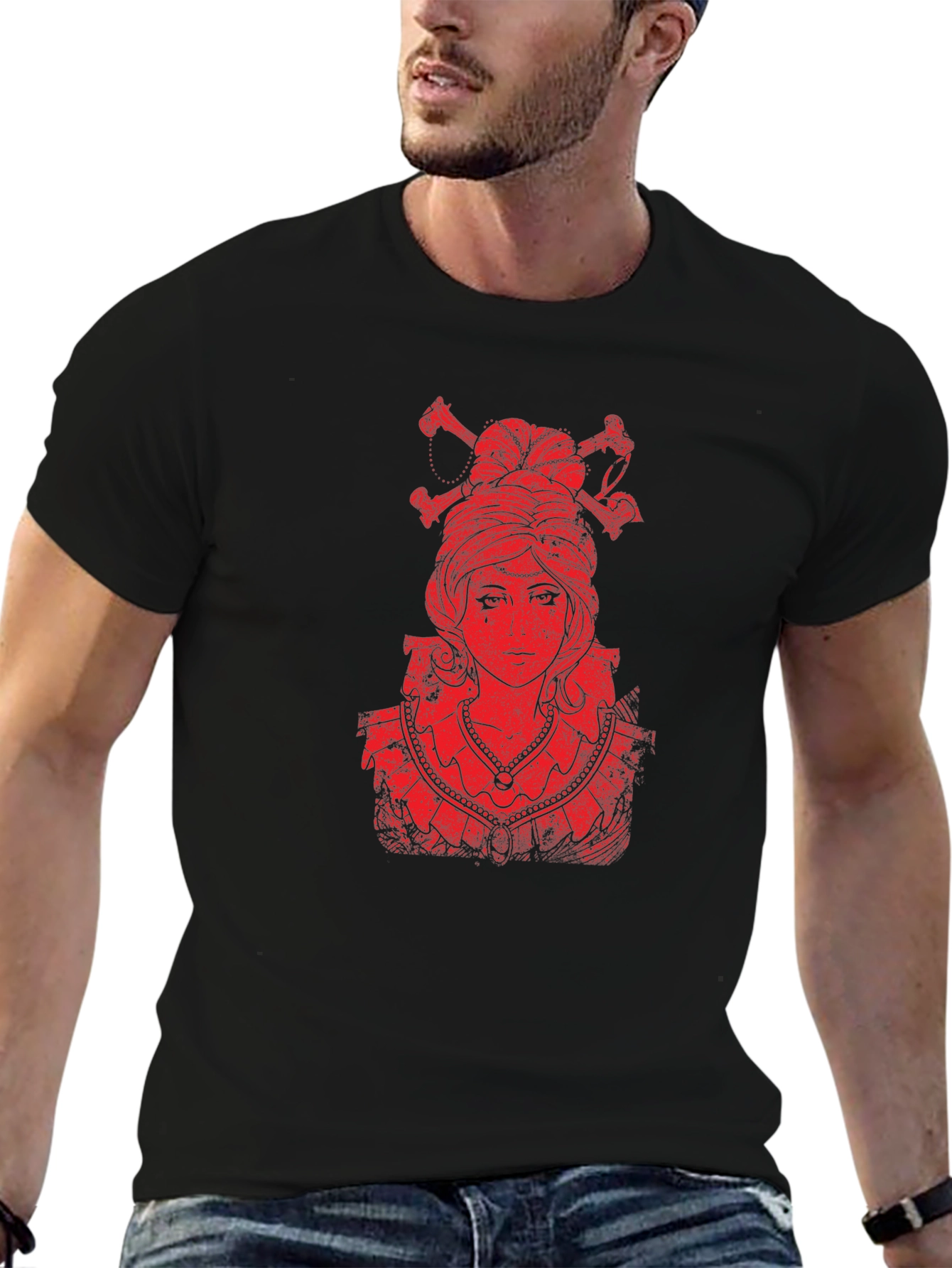 Edgy Red Graphic Tee