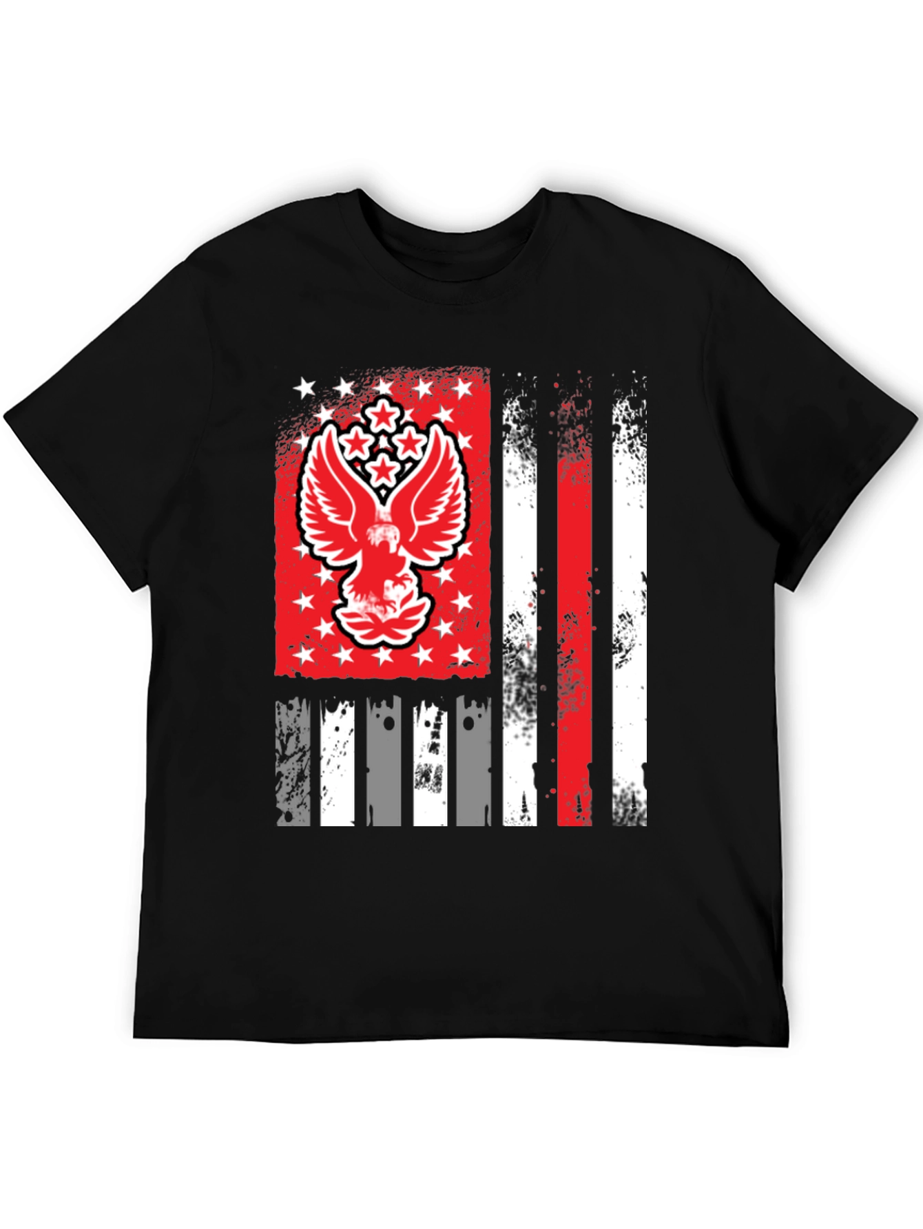 Patriotic Eagle Flag Graphic T-Shirt