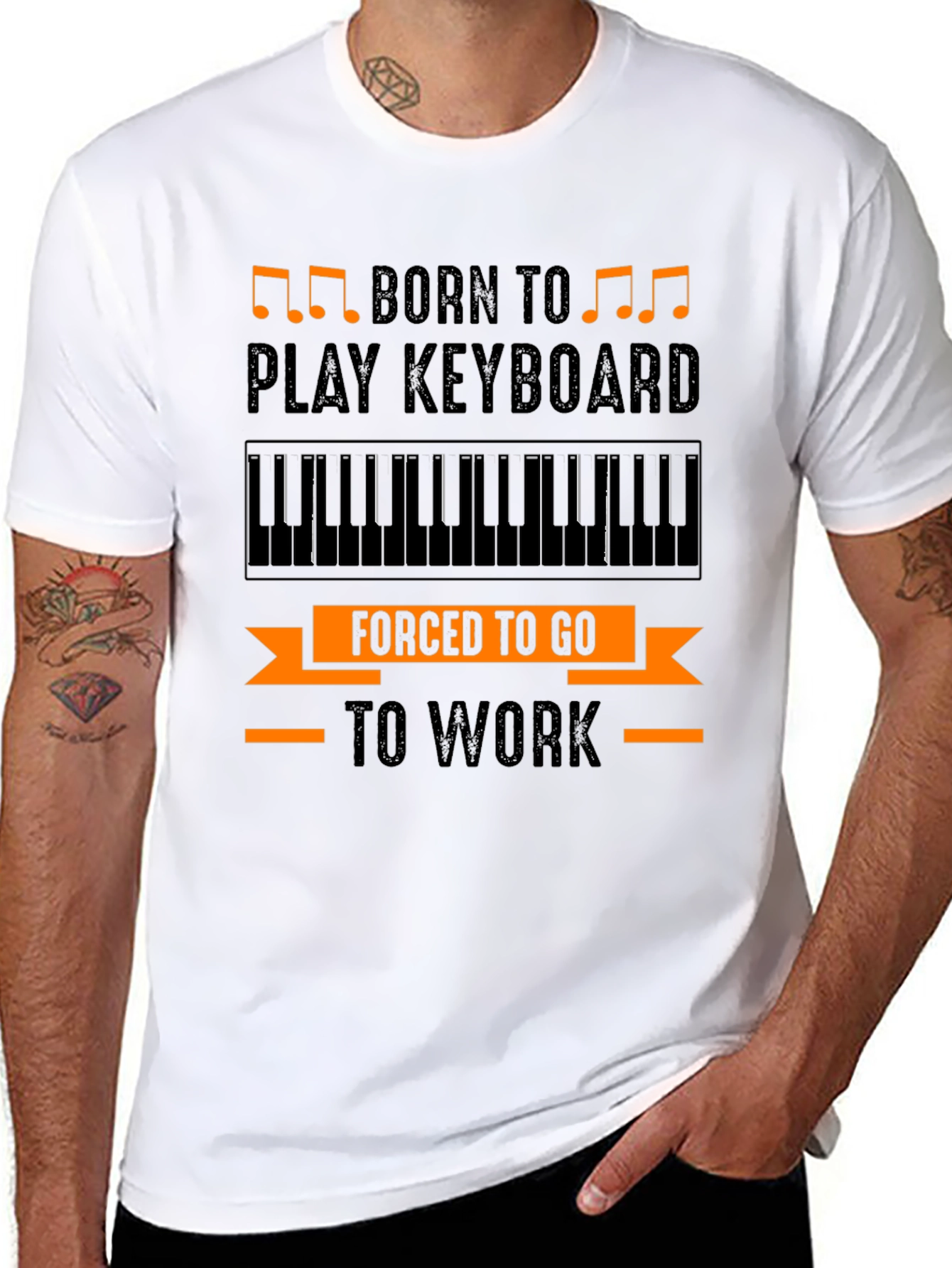 Born to Play Keyboard Funny Musician T-Shirt