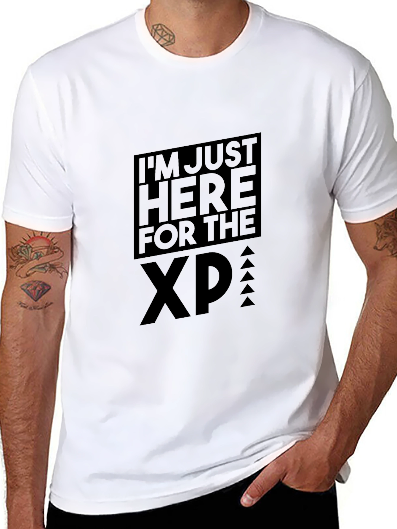 Im Just Here For The XP Black T-Shirt