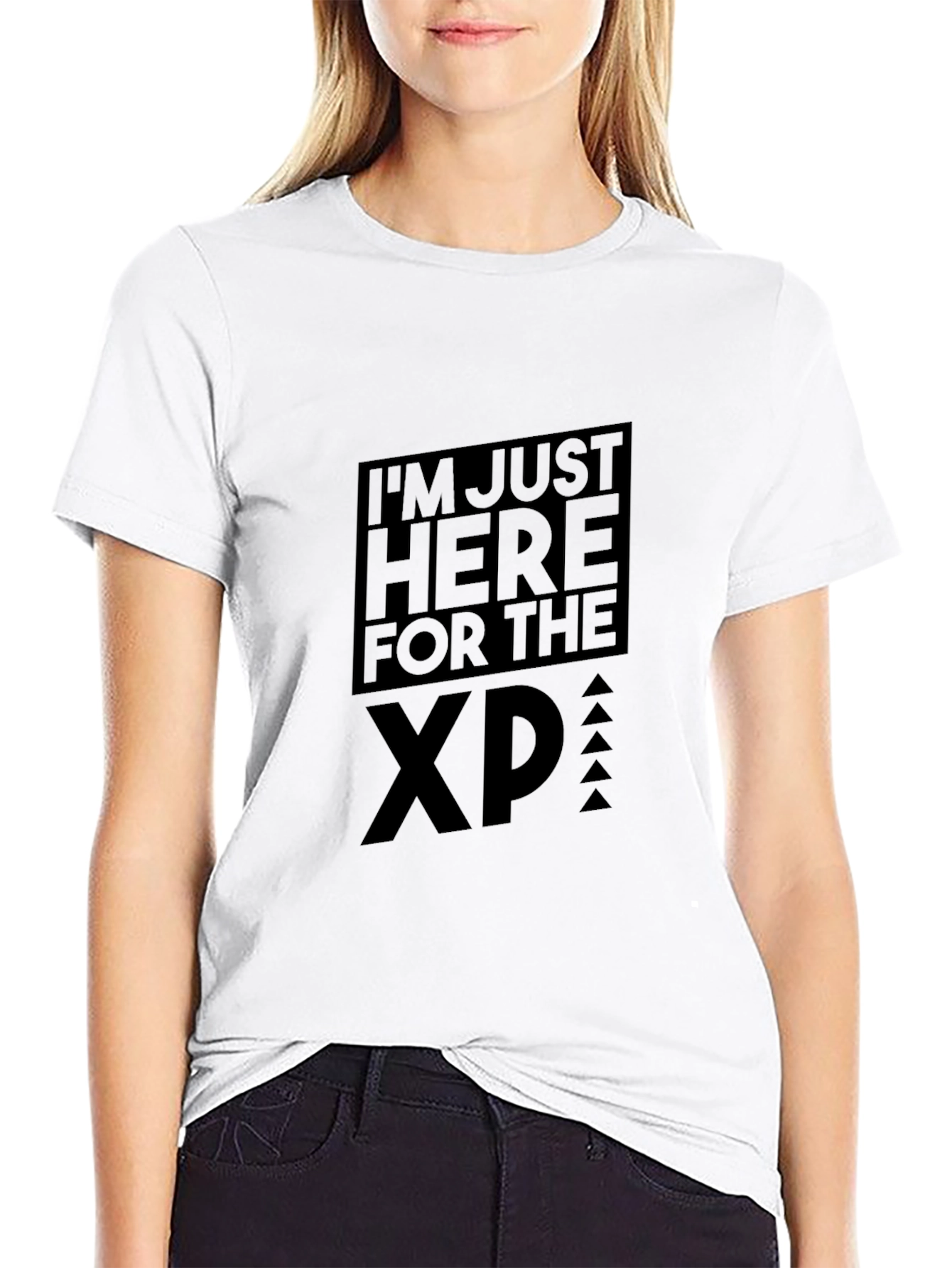 Im Just Here For The XP Black T-Shirt