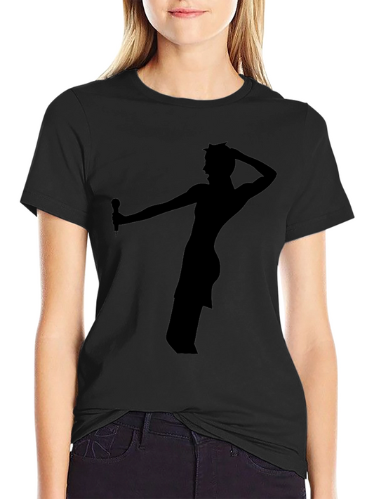 Silhouette Singer Graphic Tee - Mens Black T-Shirt