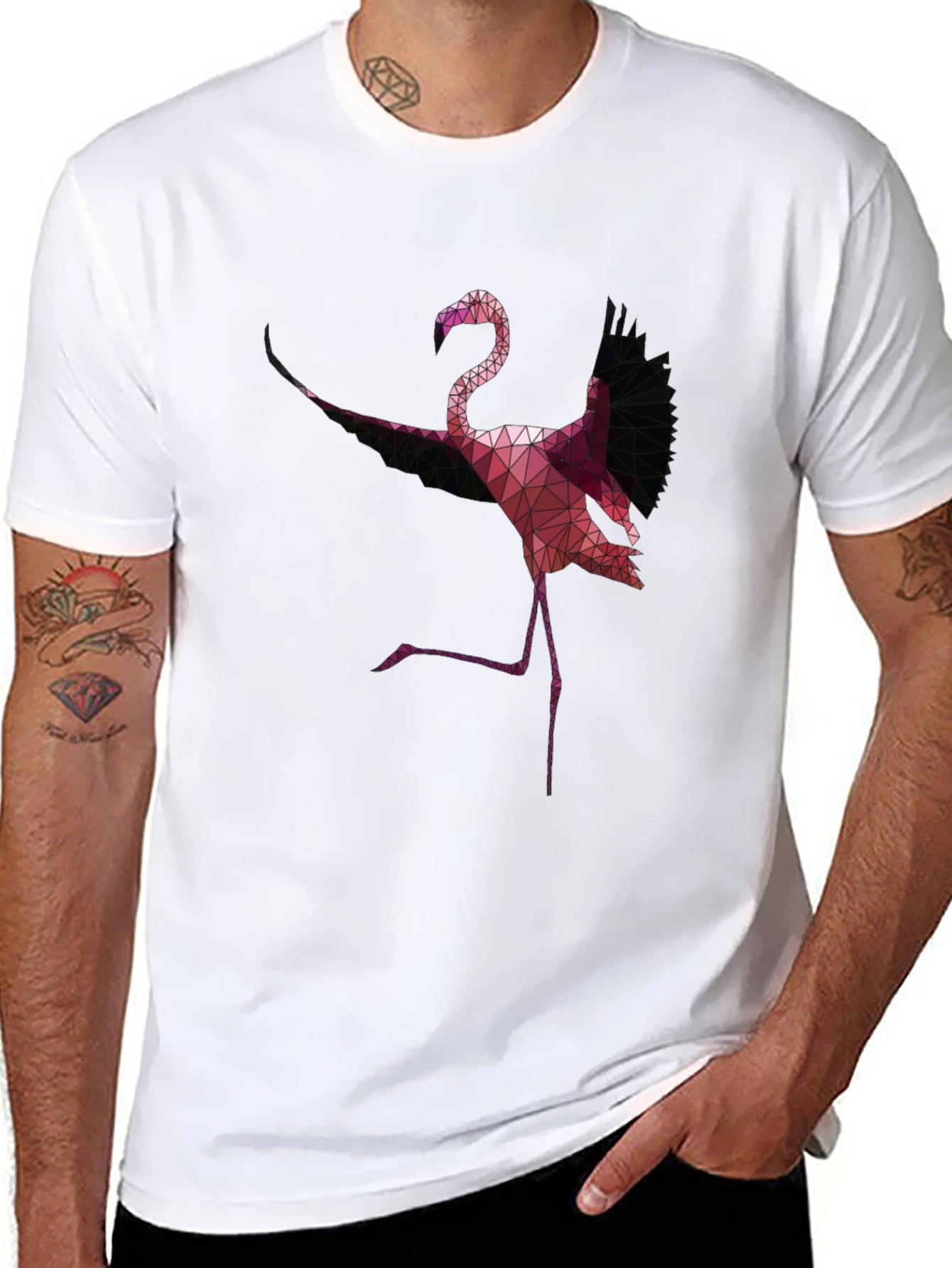 Geometric Flamingo T-Shirt