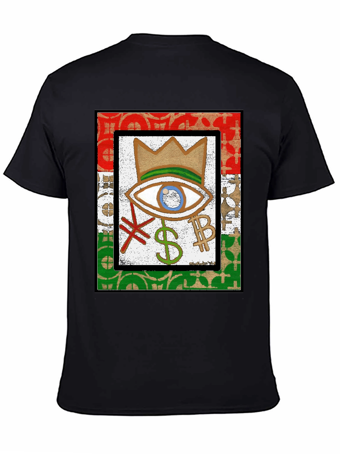 Eye Crown Money T-Shirt - Black