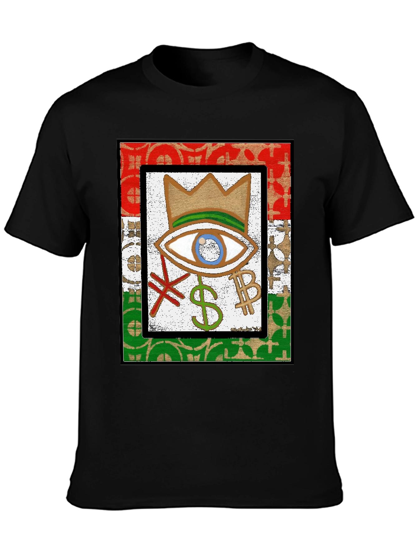 Eye Crown Money T-Shirt - Black