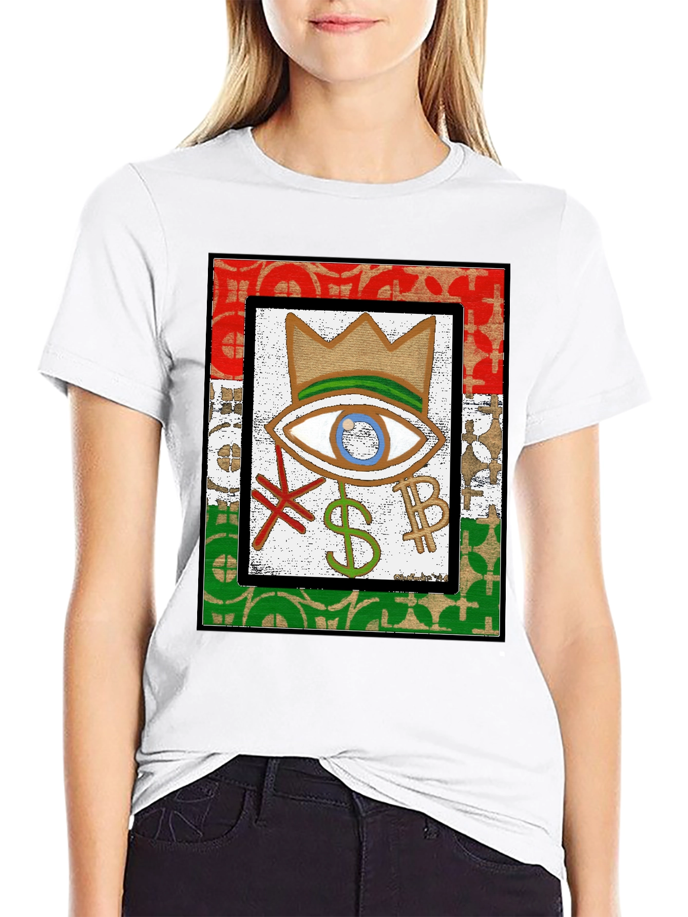 Eye Crown Money T-Shirt - Black