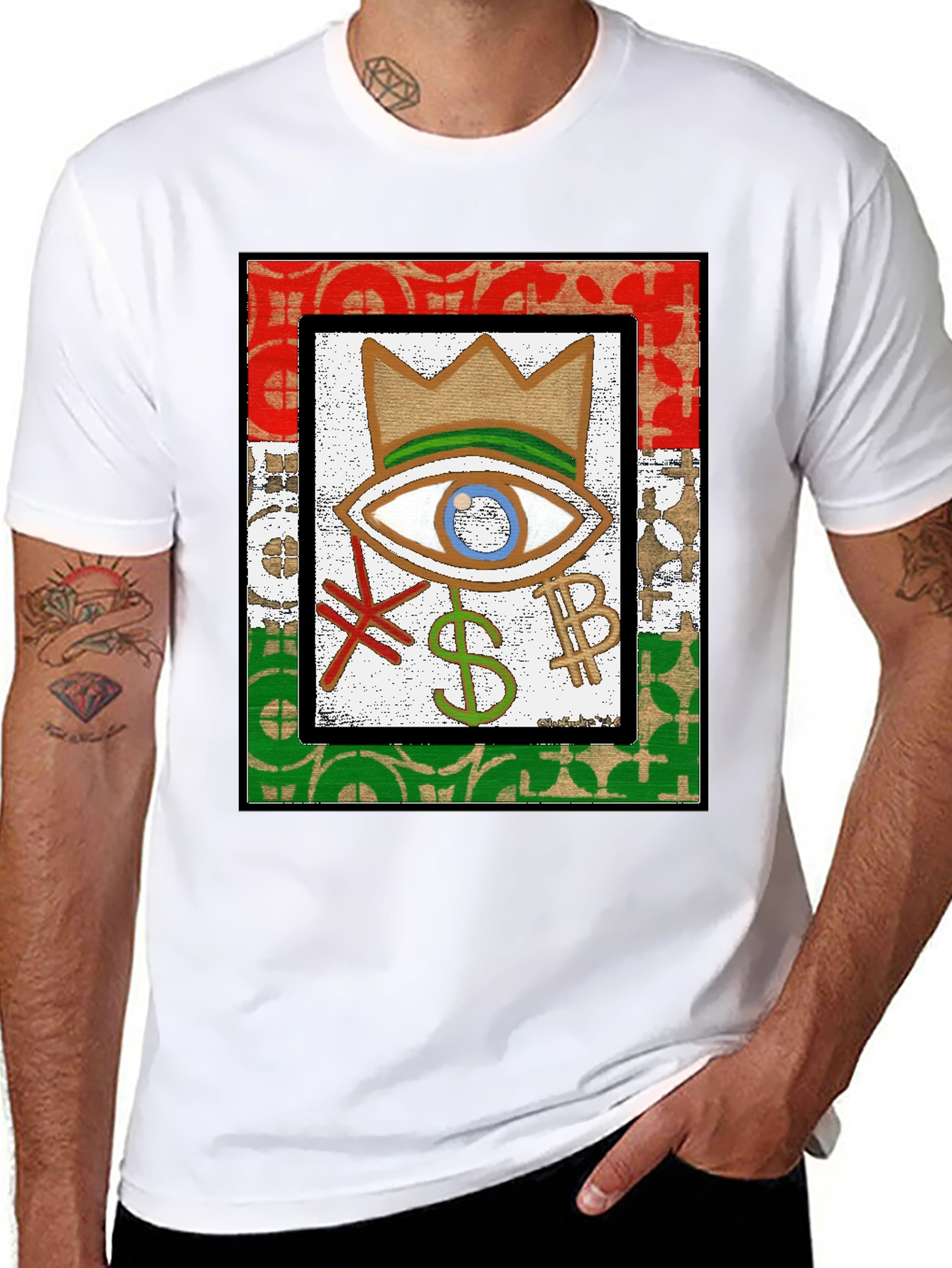 Eye Crown Money T-Shirt - Black
