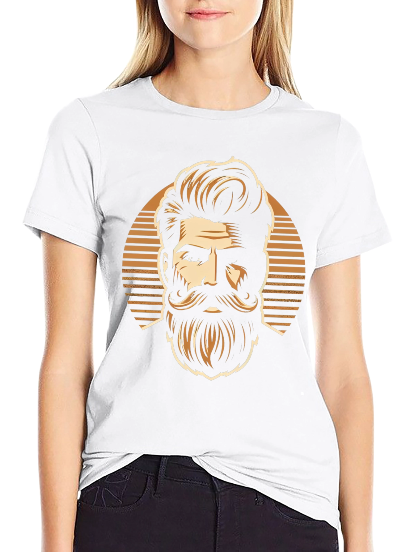 Bearded Man Graphic Tee - Stylish and Unique