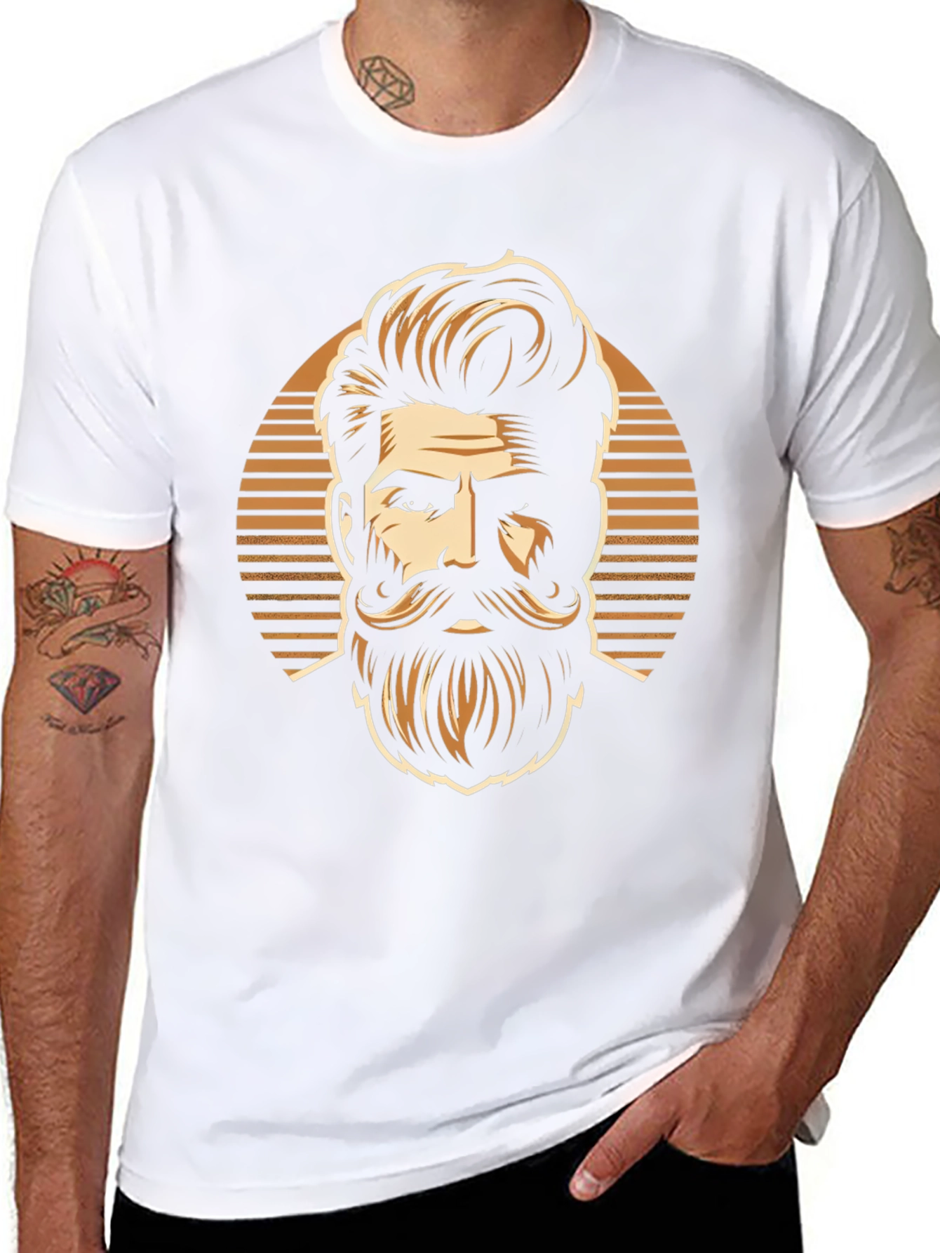 Bearded Man Graphic Tee - Stylish and Unique