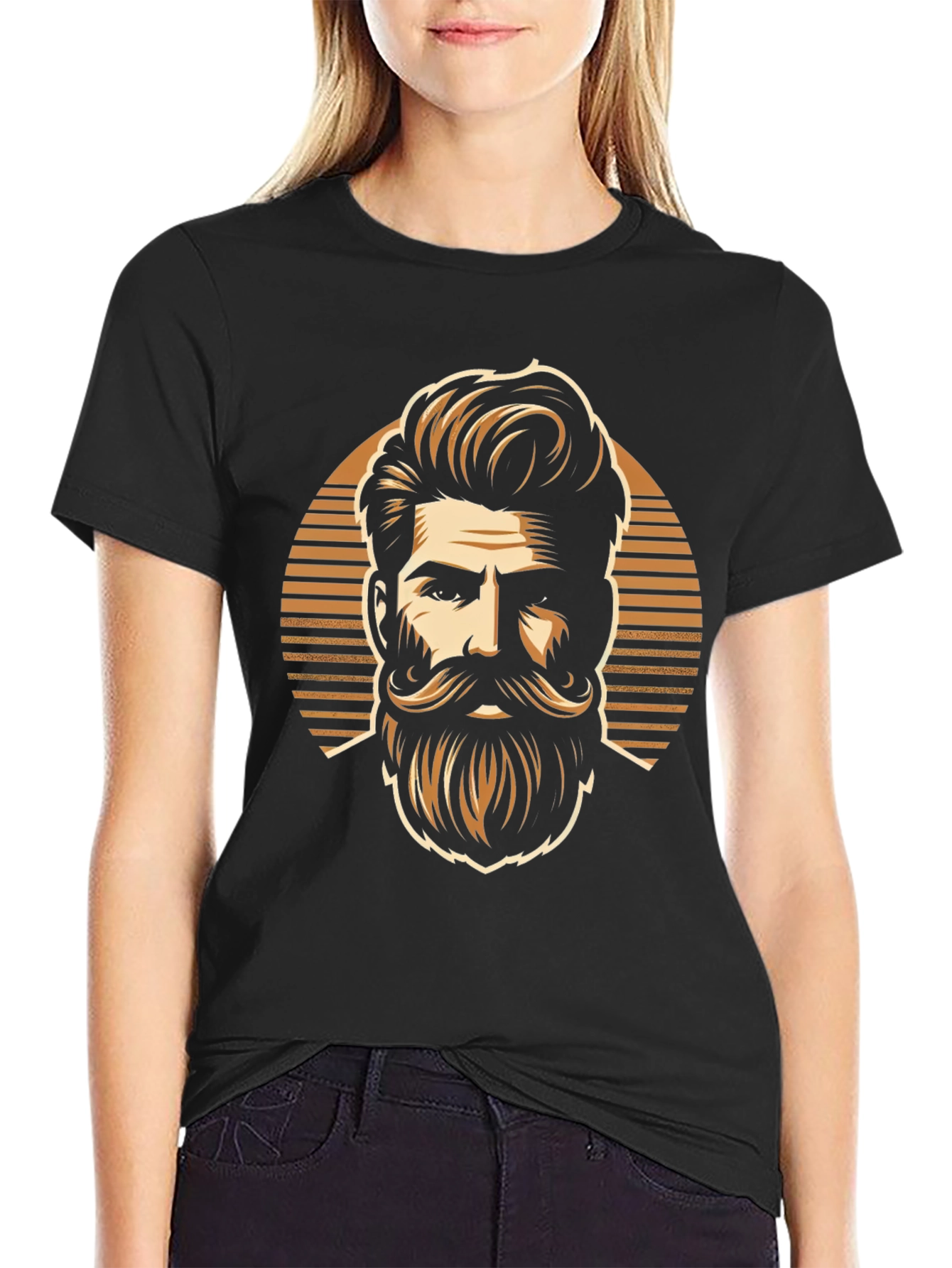 Bearded Man Graphic Tee - Stylish and Unique