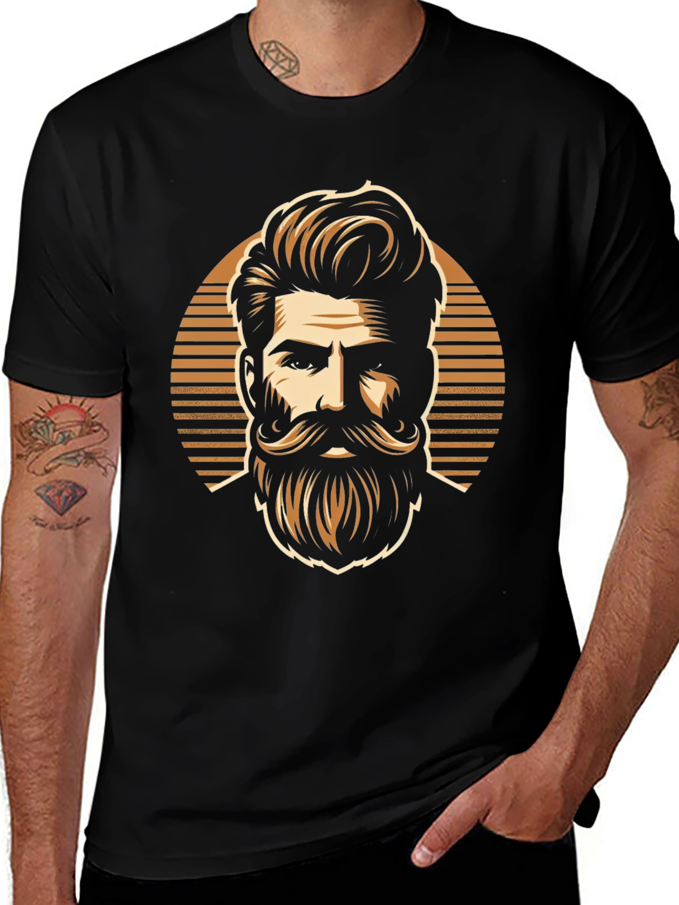 Bearded Man Graphic Tee - Stylish and Unique