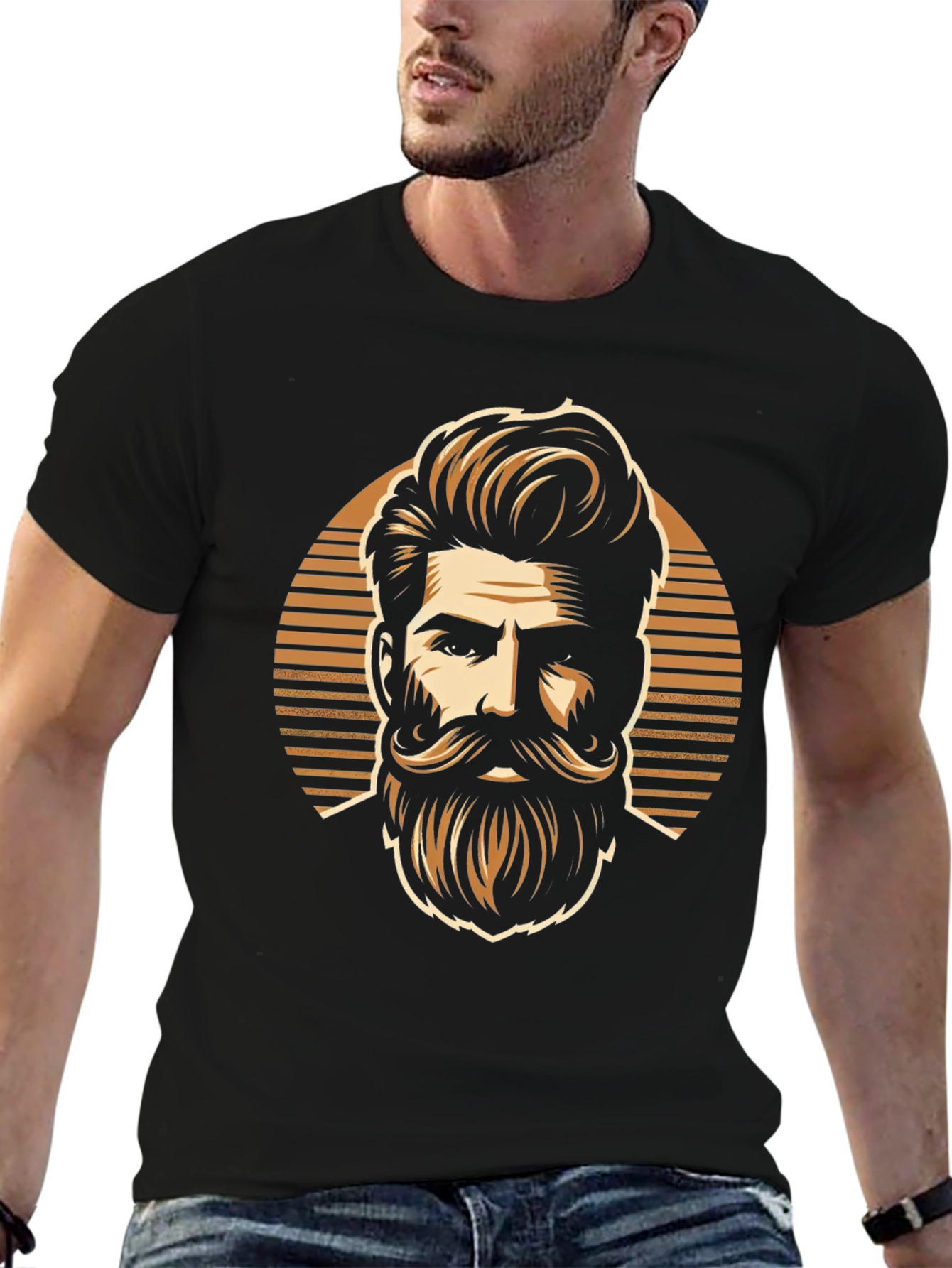 Bearded Man Graphic Tee - Stylish and Unique