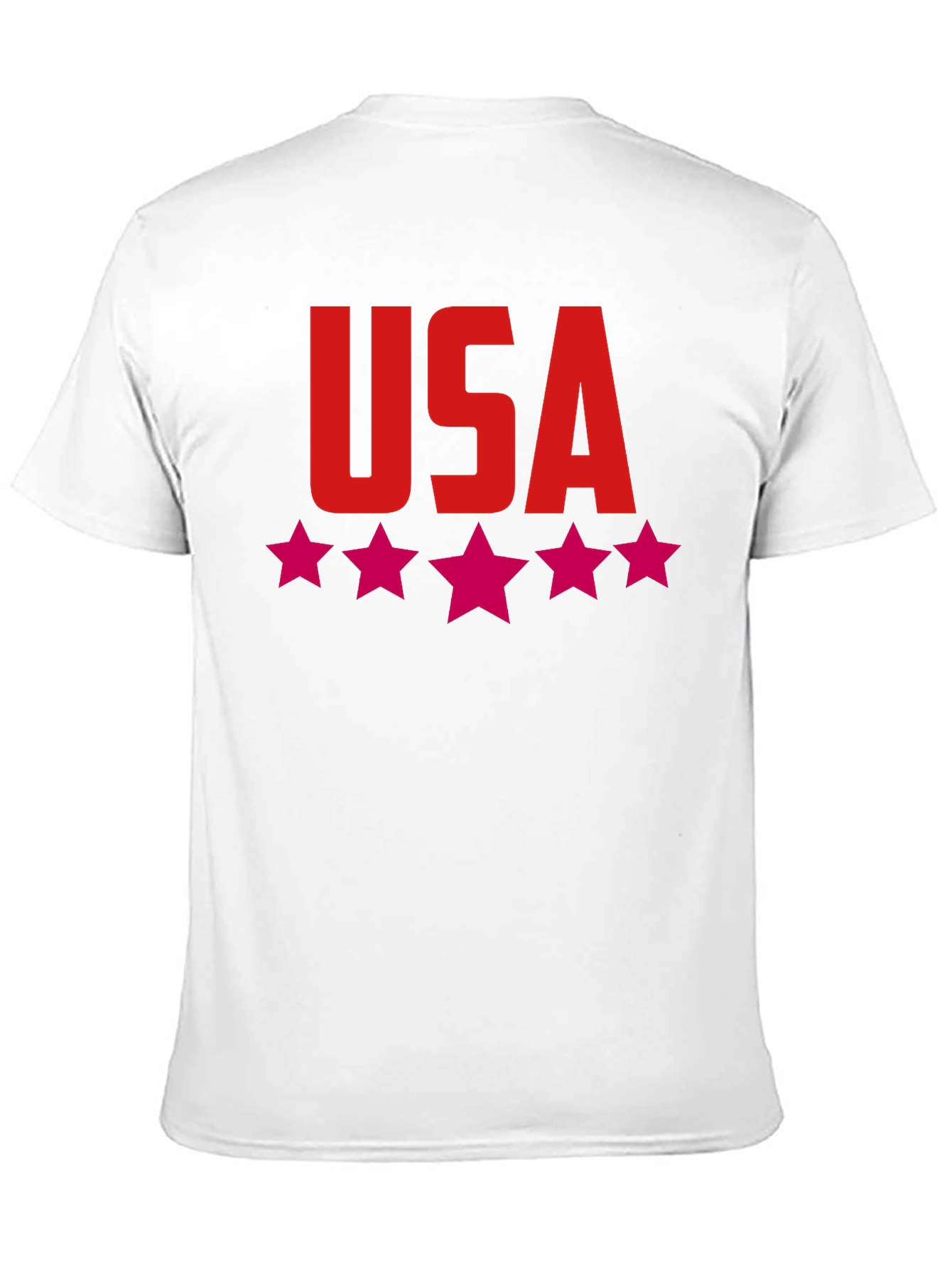 USA Stars Graphic Print Tee - Patriotic Black T-Shirt