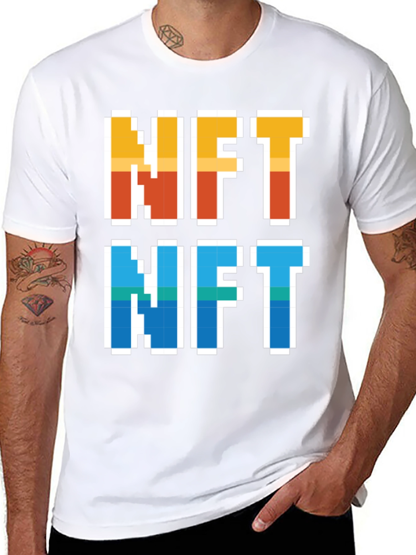NFT Pixel Art T-Shirt - Crypto Collectibles Fashion