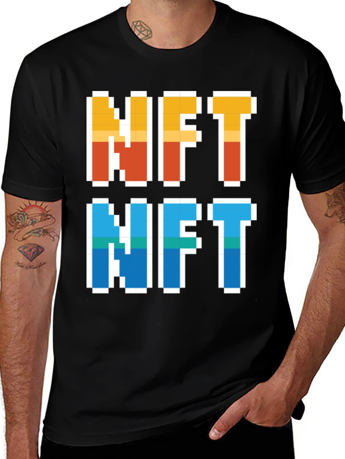 NFT Pixel Art T-Shirt - Crypto Collectibles Fashion