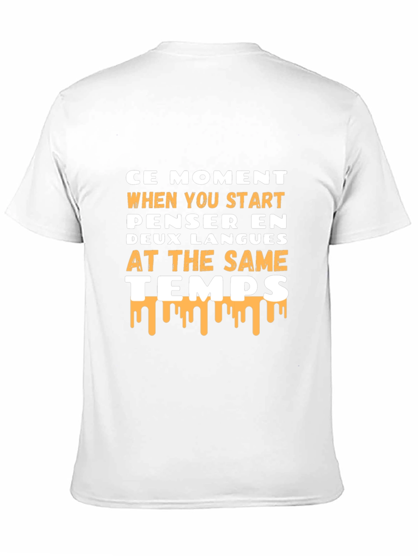 Humorous Bilingual Thinker Black T-Shirt