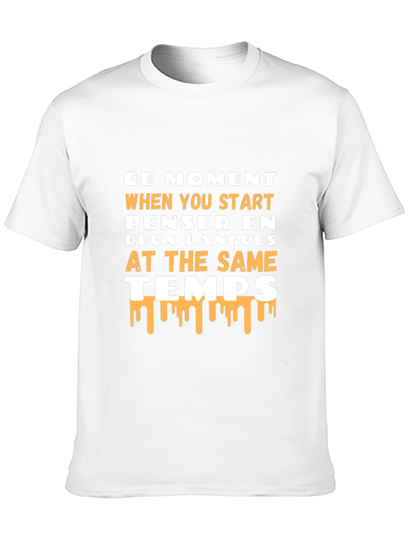 Humorous Bilingual Thinker Black T-Shirt