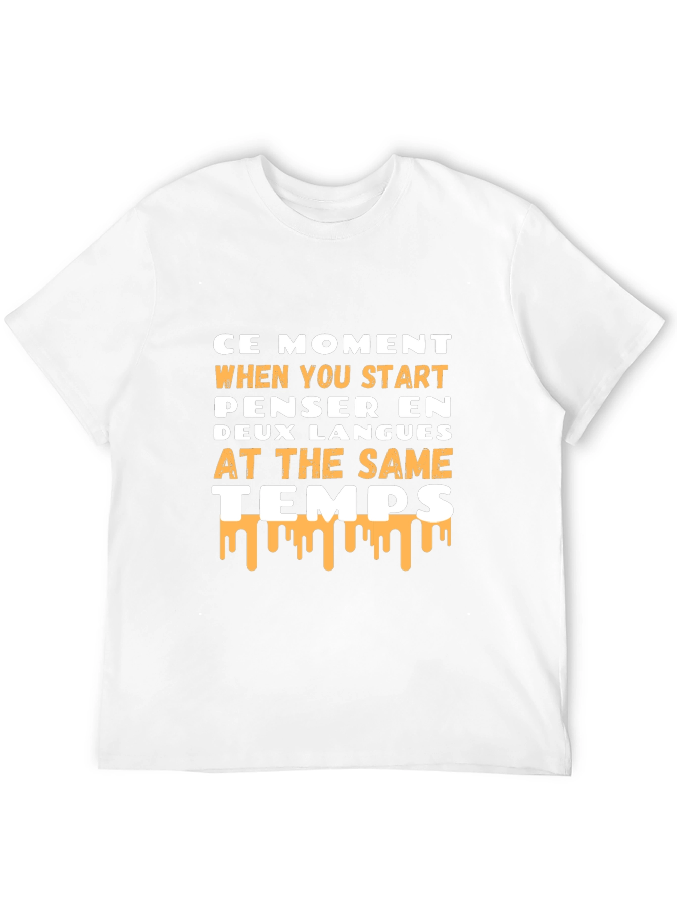 Humorous Bilingual Thinker Black T-Shirt